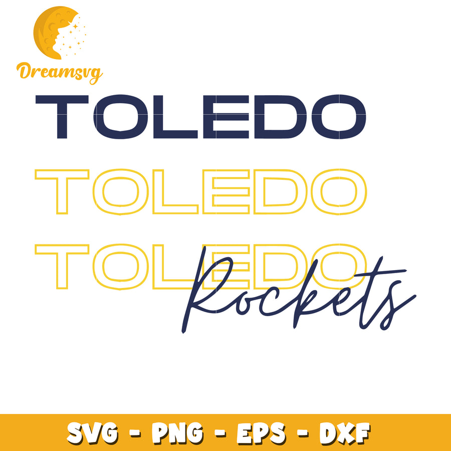 Toledo Rockets SVG PNG EPS DXF Cut Files