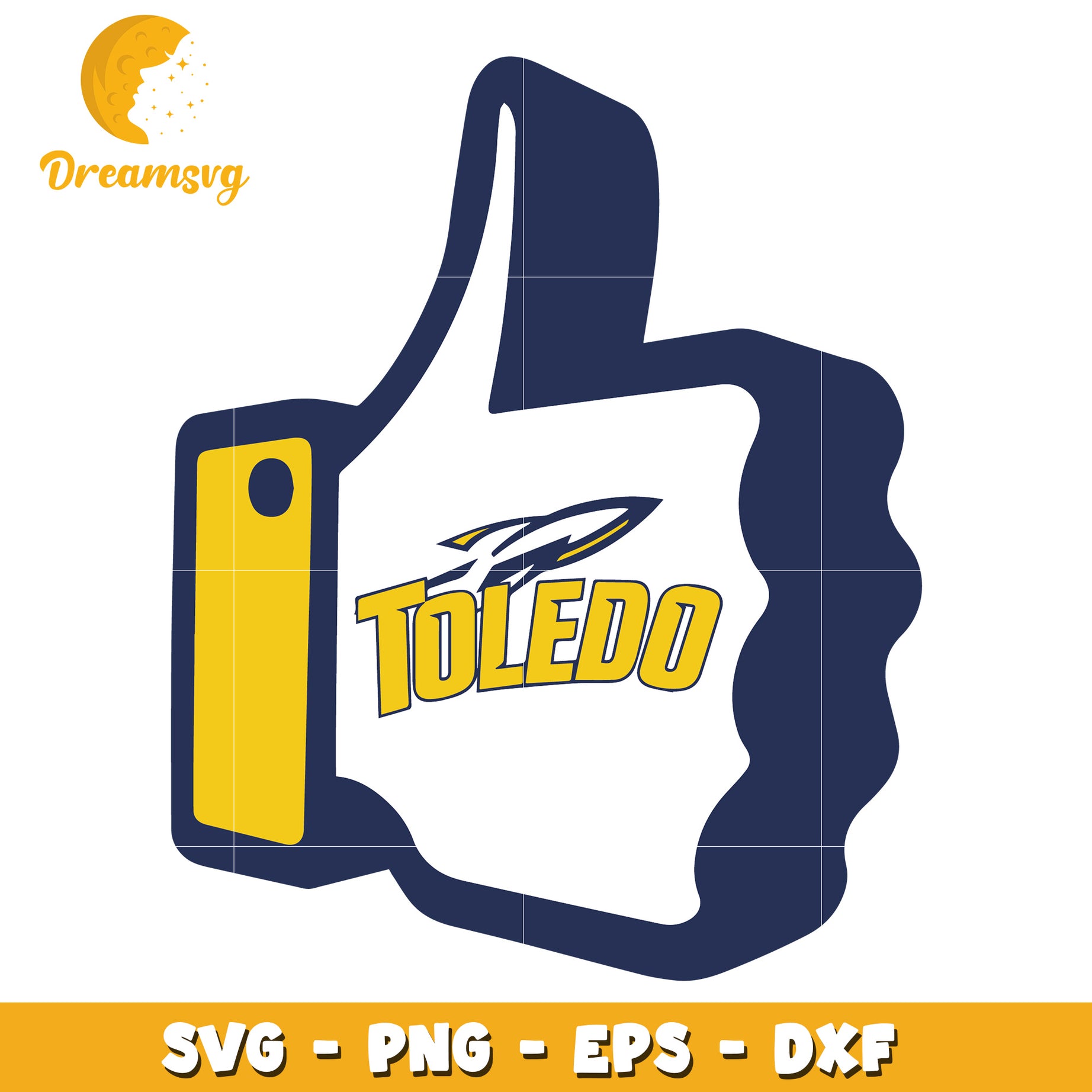 Toledo Rockets Thumbs Up SVG PNG EPS DXF