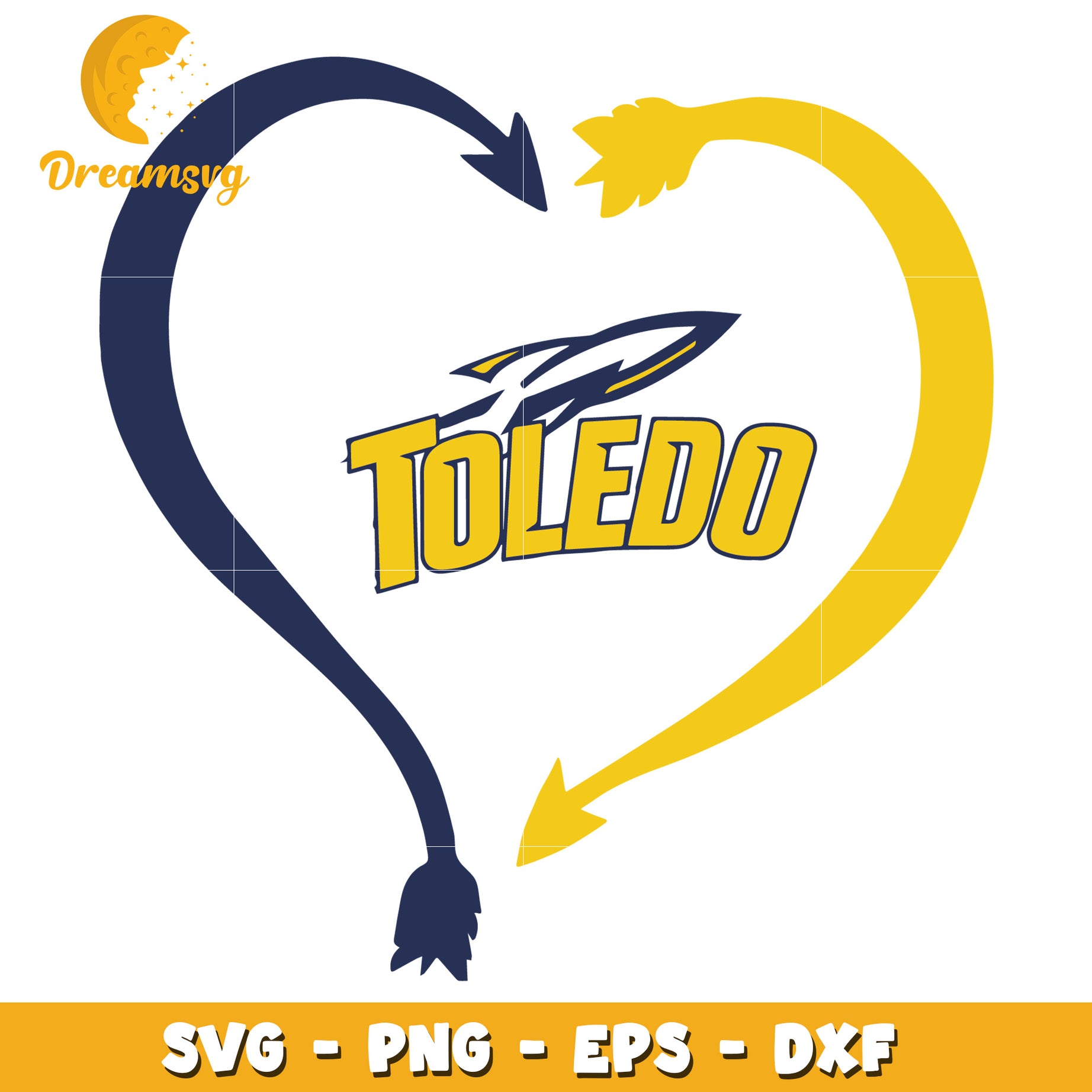 Toledo SVG Design with Heart Arrows for Crafting Projects