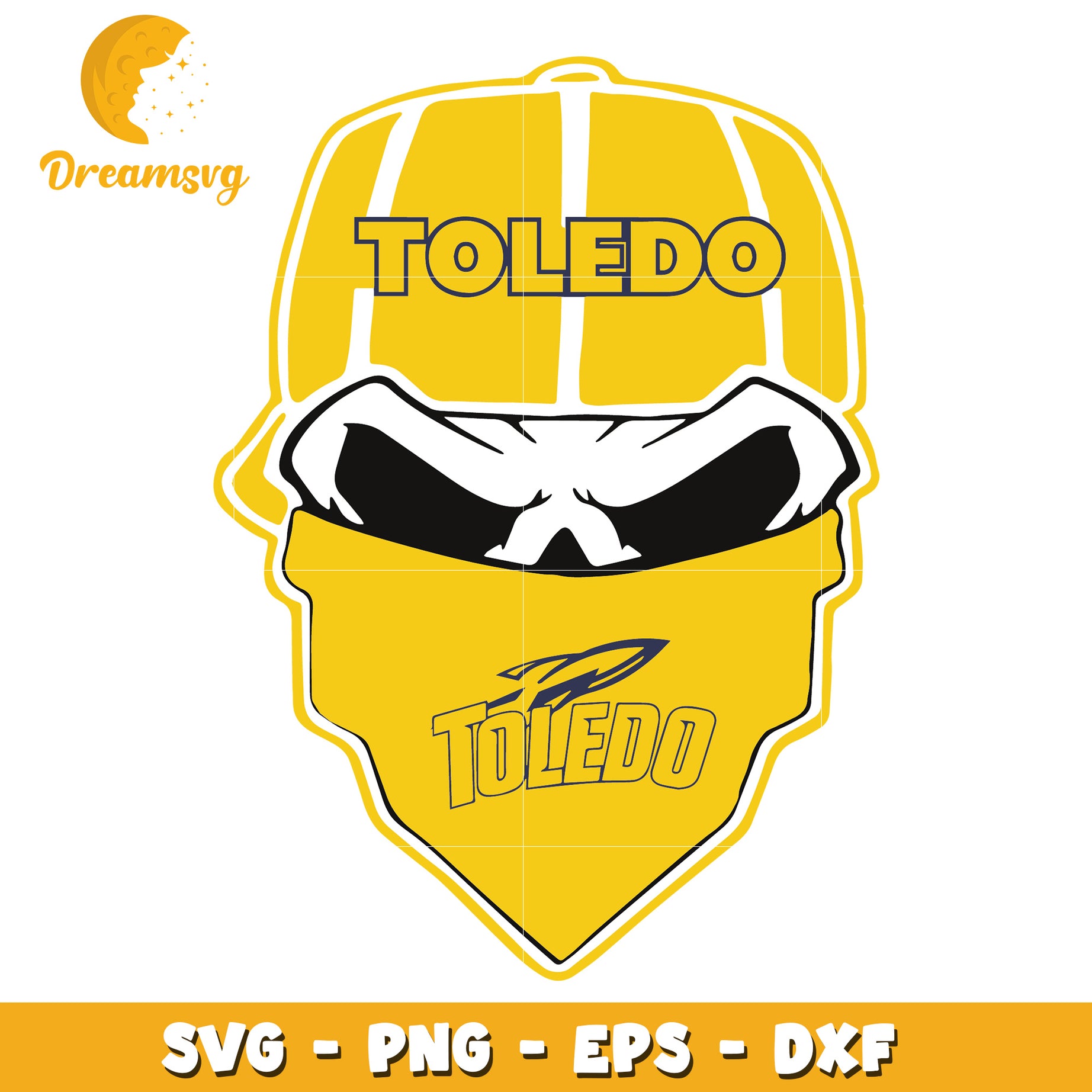 Toledo Skull Bandana SVG PNG EPS DXF