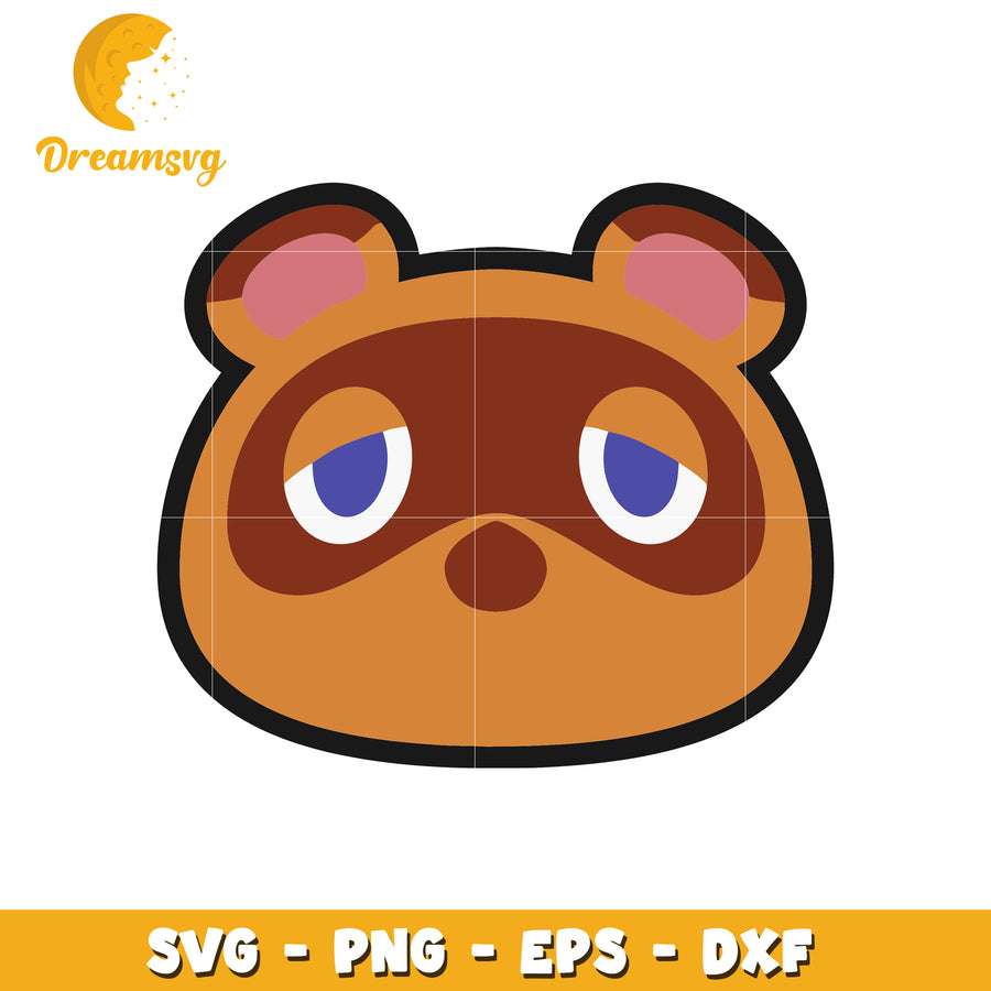 Tom Nook Face SVG PNG EPS DXF Cut File