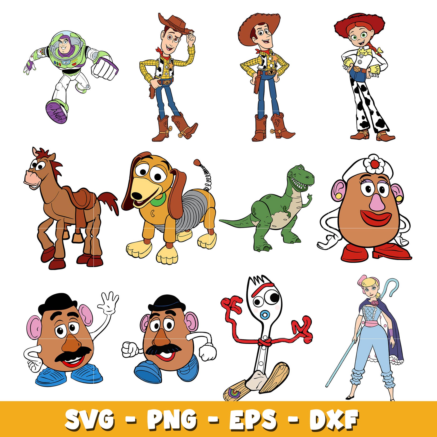 Disney Toy Story Characters bundle svg, Toy Story svg, Disney cartoon svg, Digital download