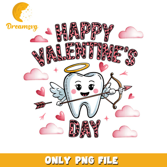Tooth cupid happy valentine's day png, cupid png, tooth png