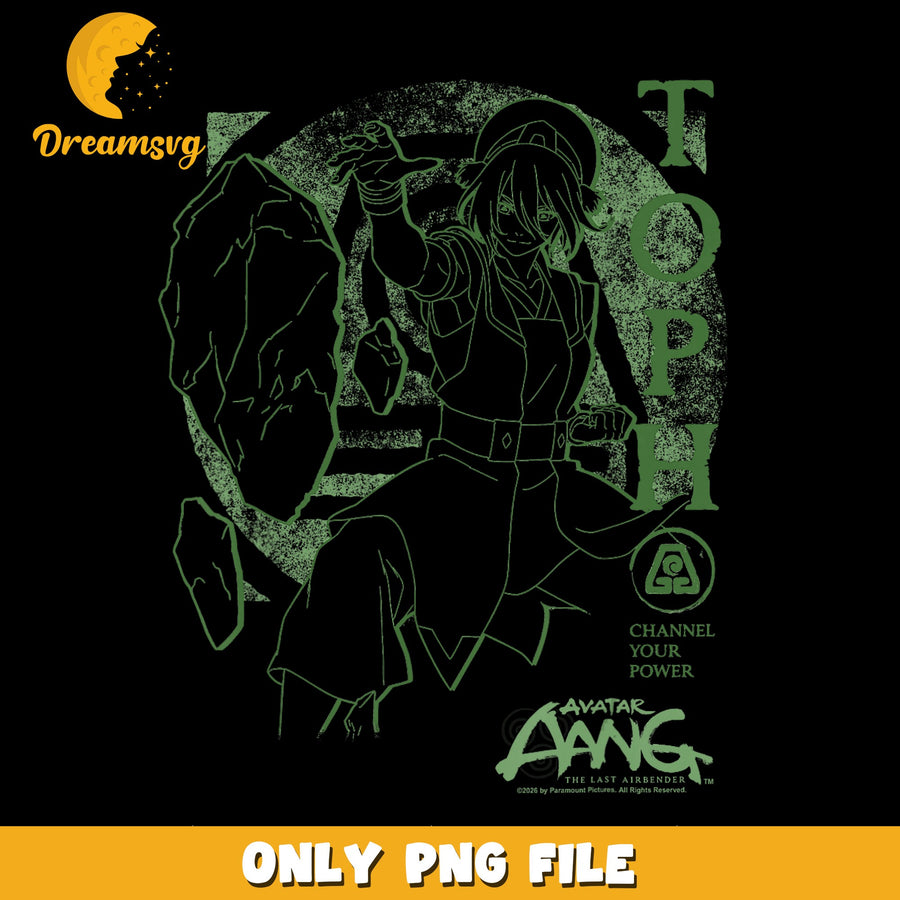 Toph Avatar PNG, Earth Bender Design, Anime Art PNG