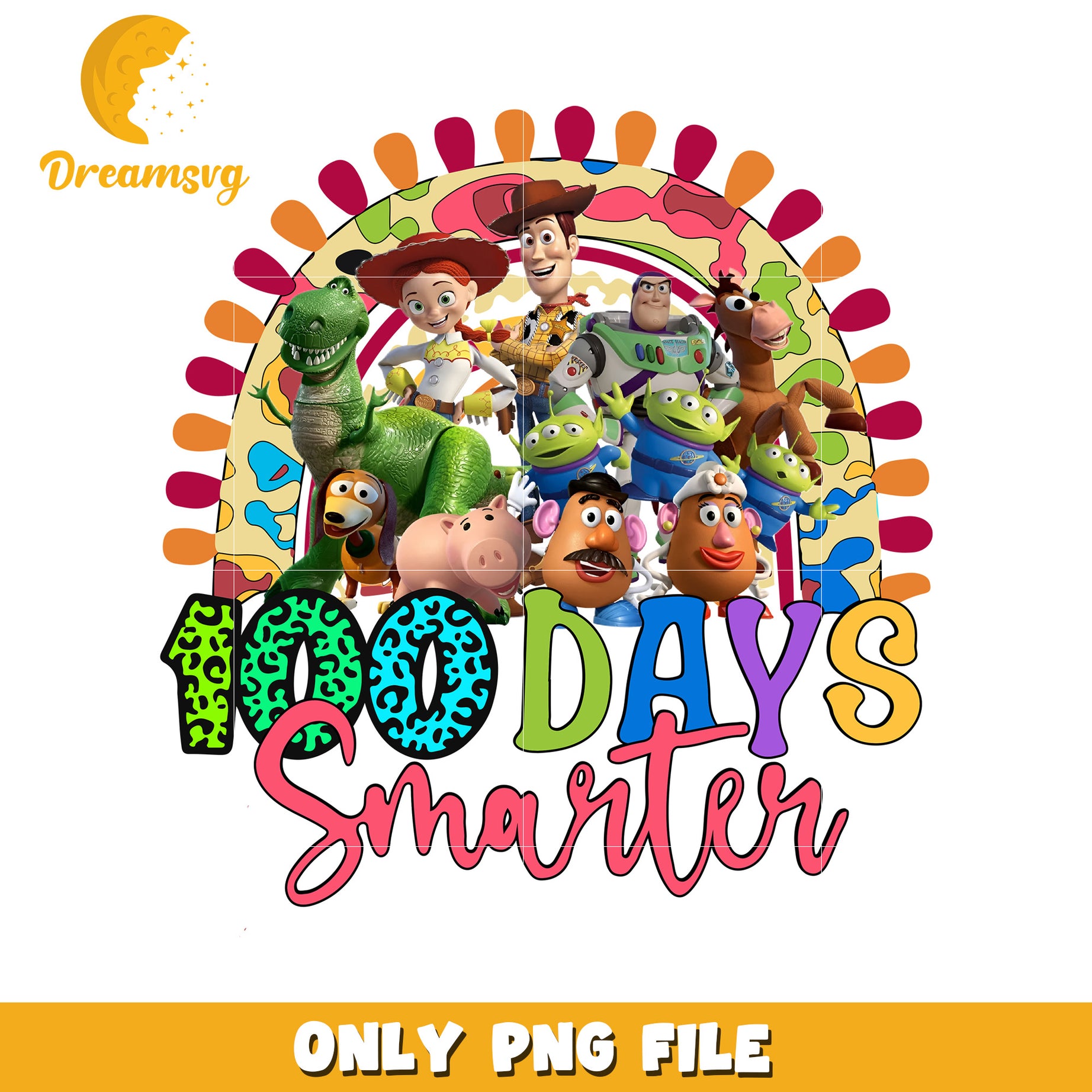 Toy Story 100 Days Smarter PNG