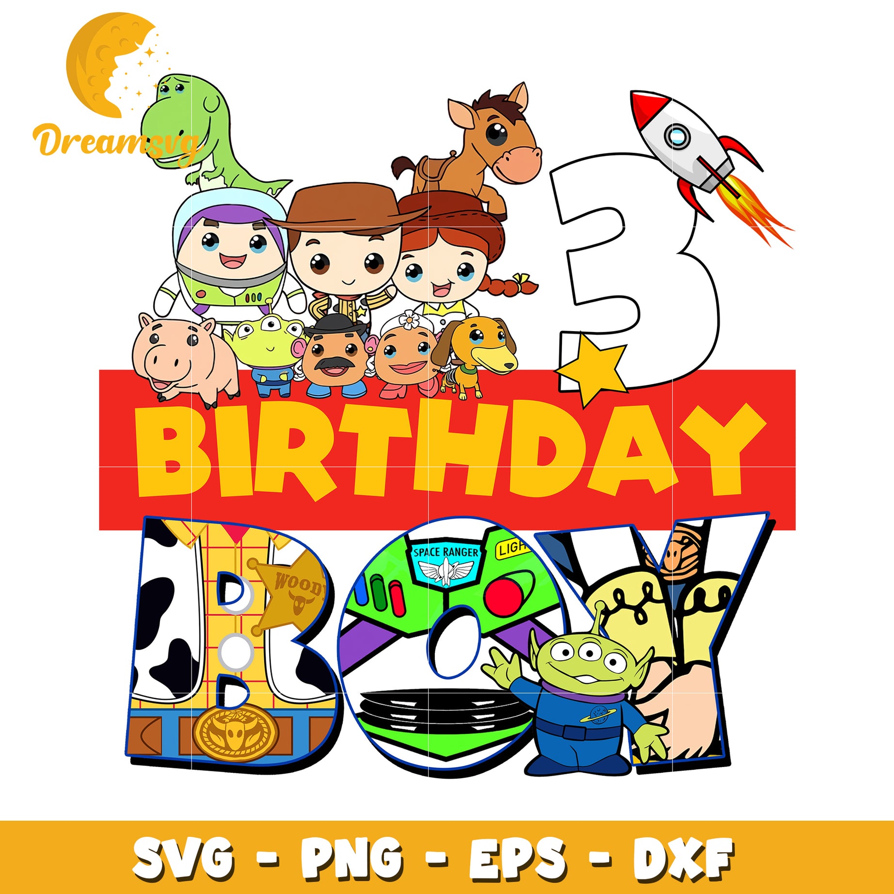 Toy Story 3rd Birthday Boy SVG Cut File