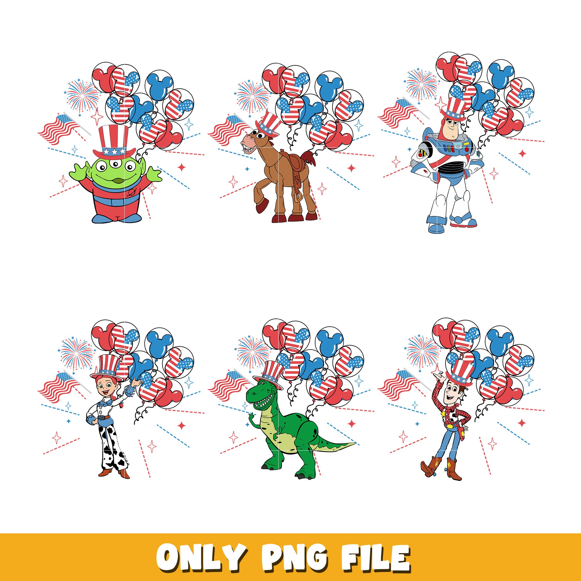 Toy Story 4th of july bundle png - ToyStory4thofjulybundle 
