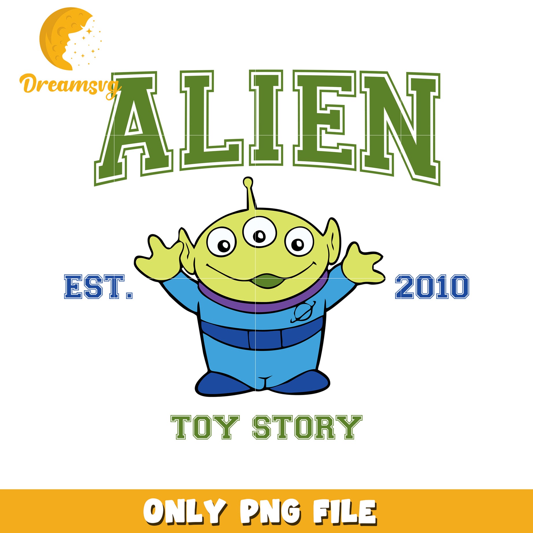 Toy Story Alien Character PNG Graphic for Fans