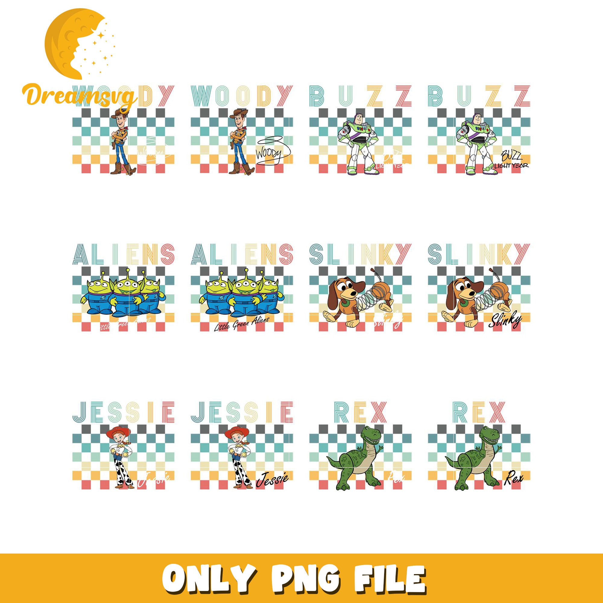 Toy Story Character Bundle PNG Download for Crafting Fun