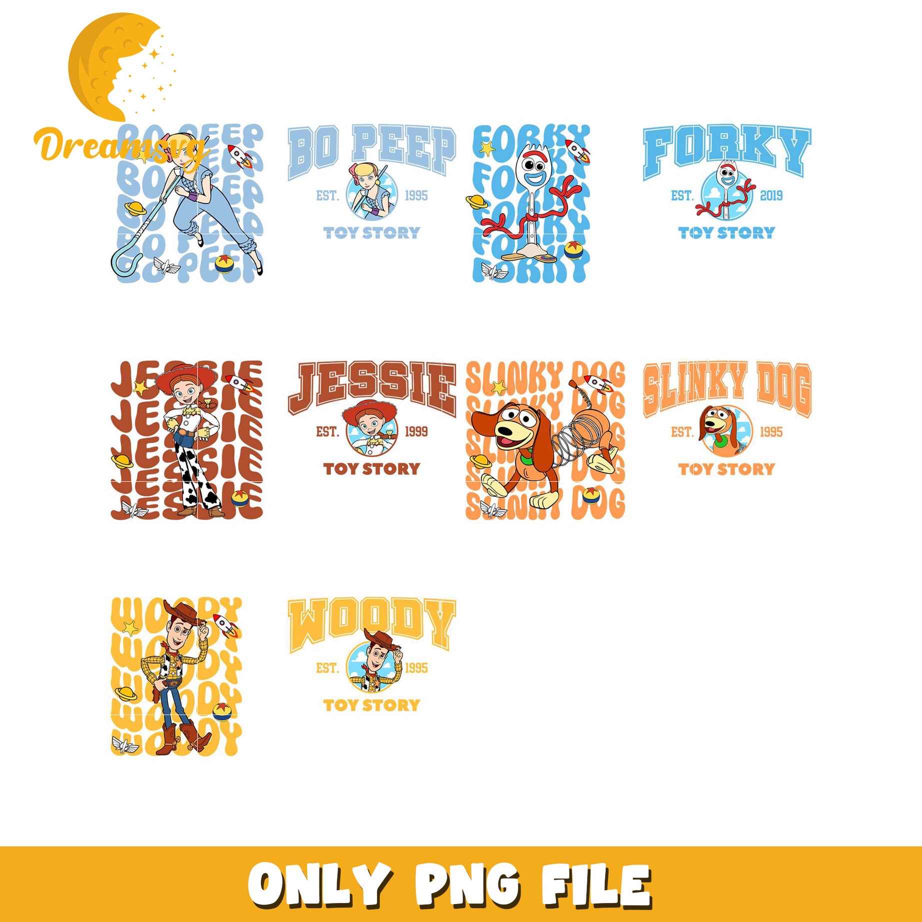 Toy Story Character Bundle PNG Set for Creative Projects