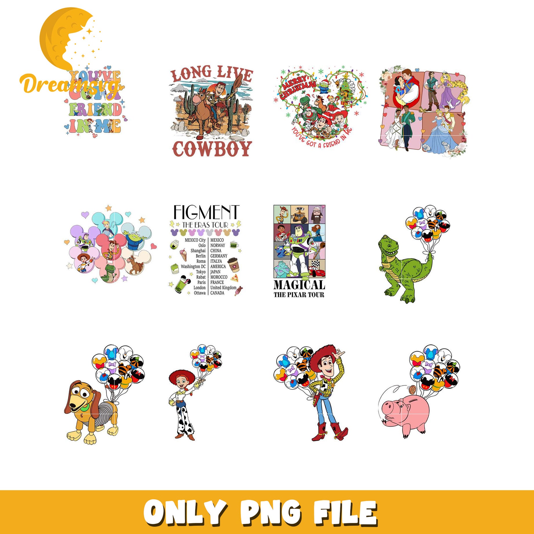 Toy Story PNG Bundle Designs