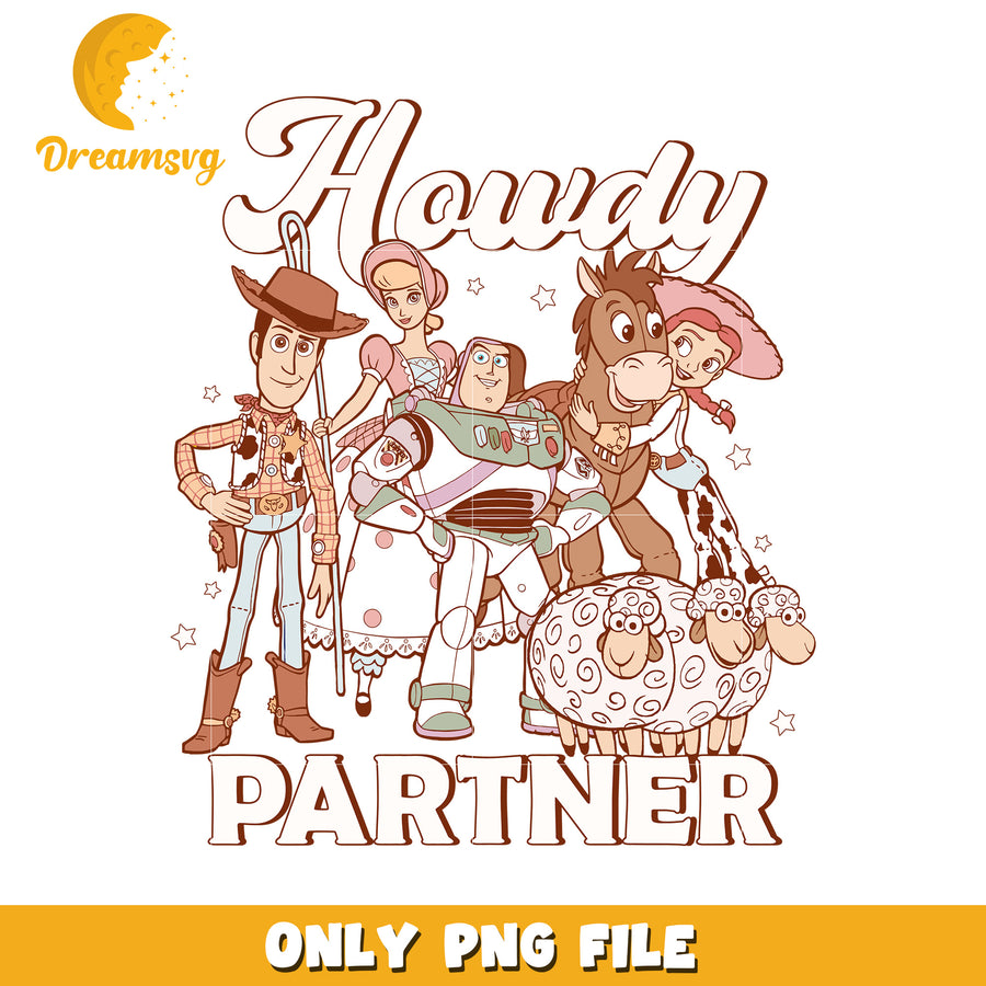 Toy Story PNG Howdy Partner Design