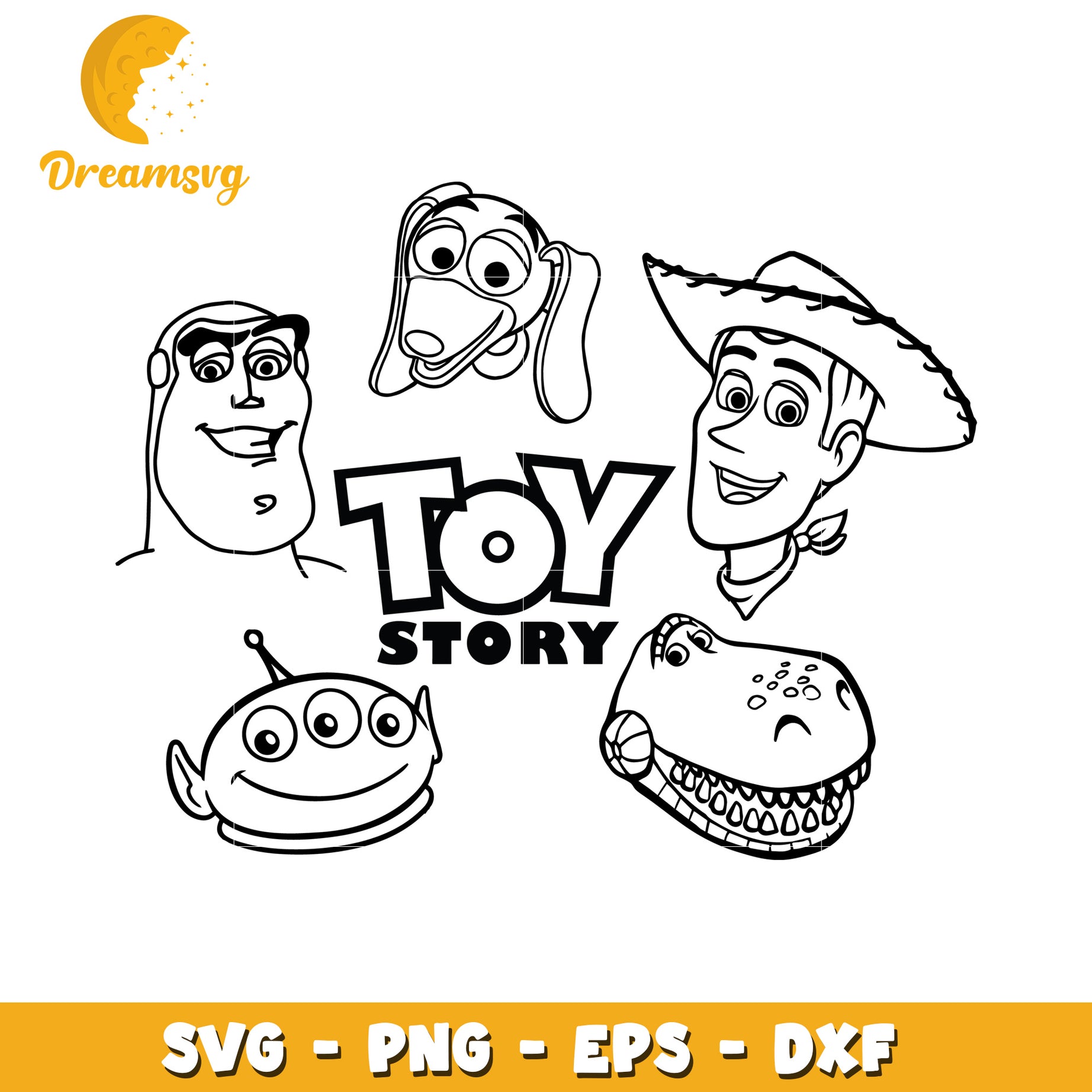 Toy Story SVG Bundle Characters PNG EPS DXF