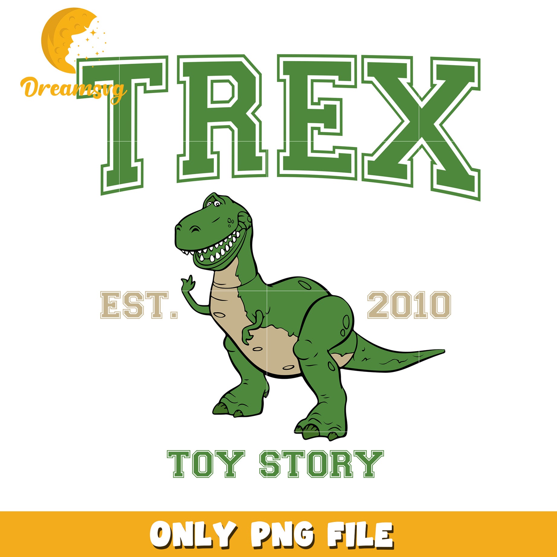Toy Story Trex PNG Graphic for Kids Room Decor