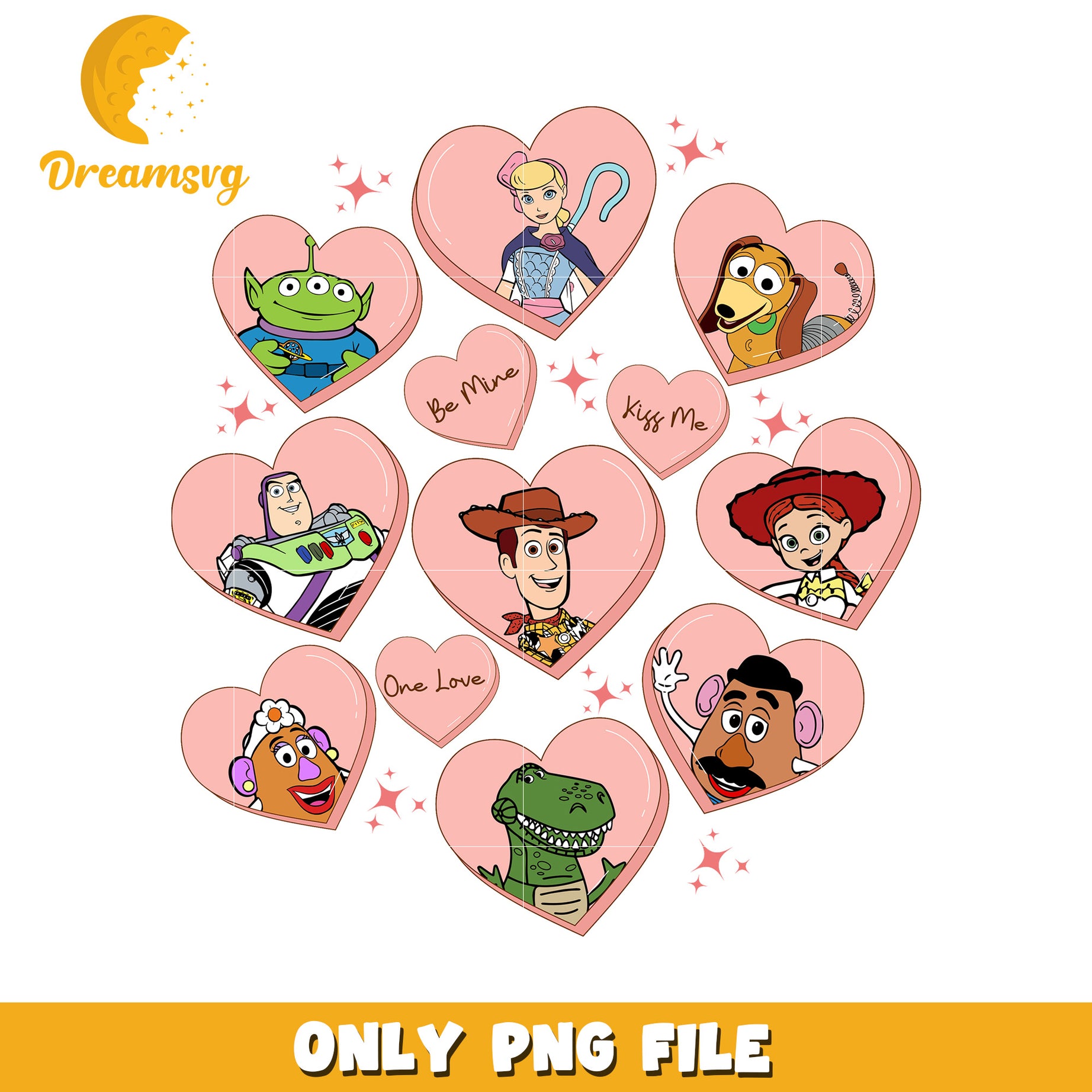 Toy Story Valentine PNG Hearts