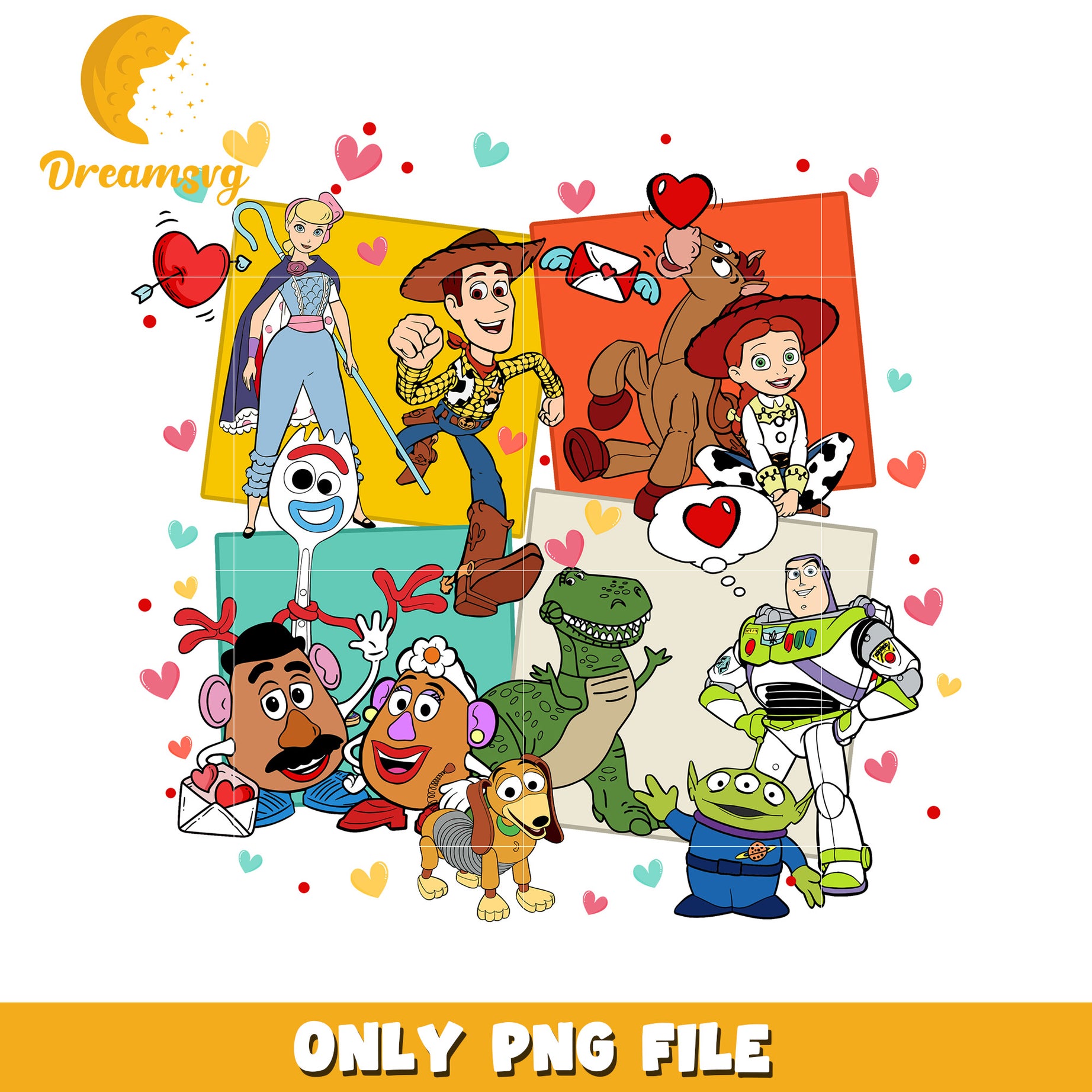 Toy Story Valentines PNG Characters