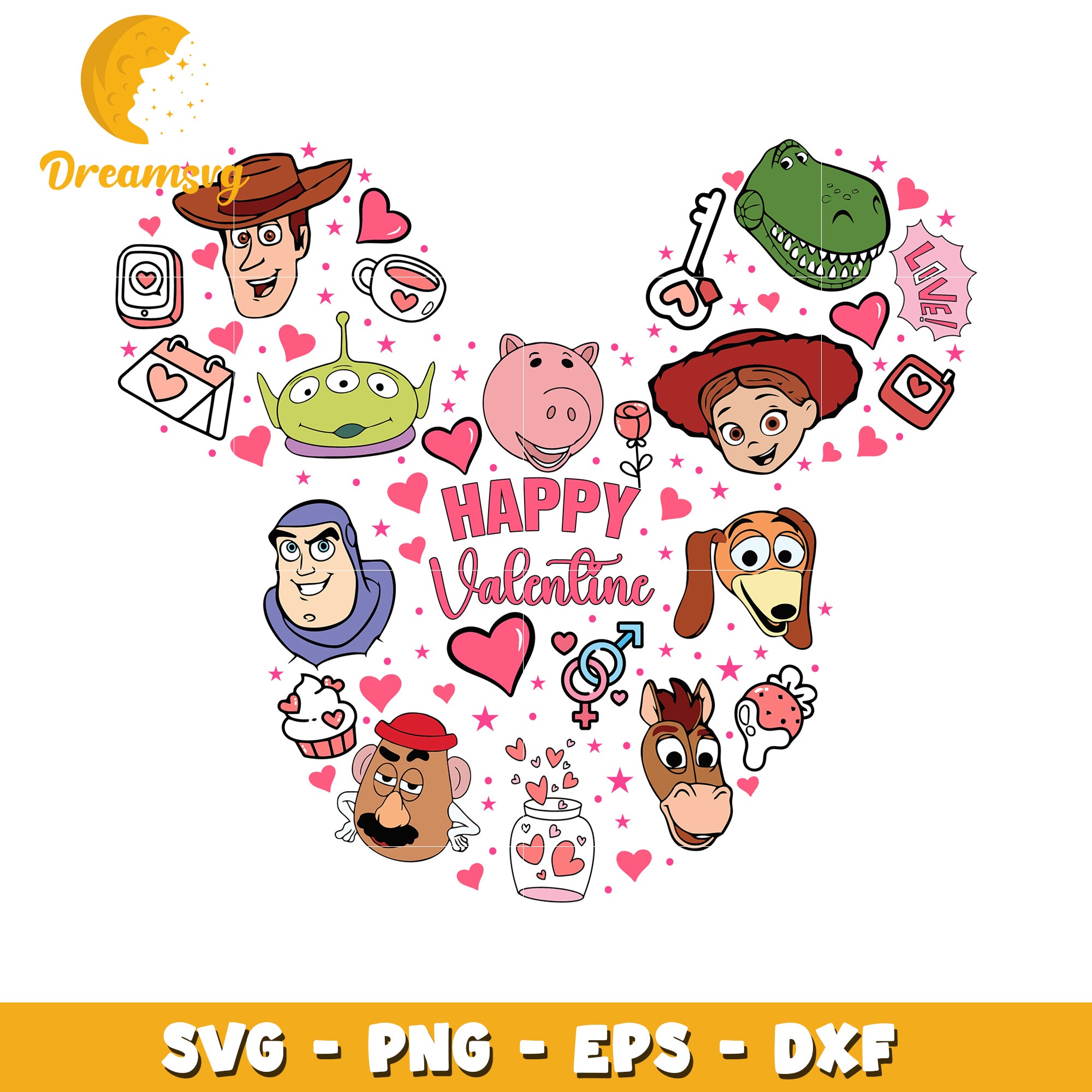 Toy Story Valentines SVG Cut File