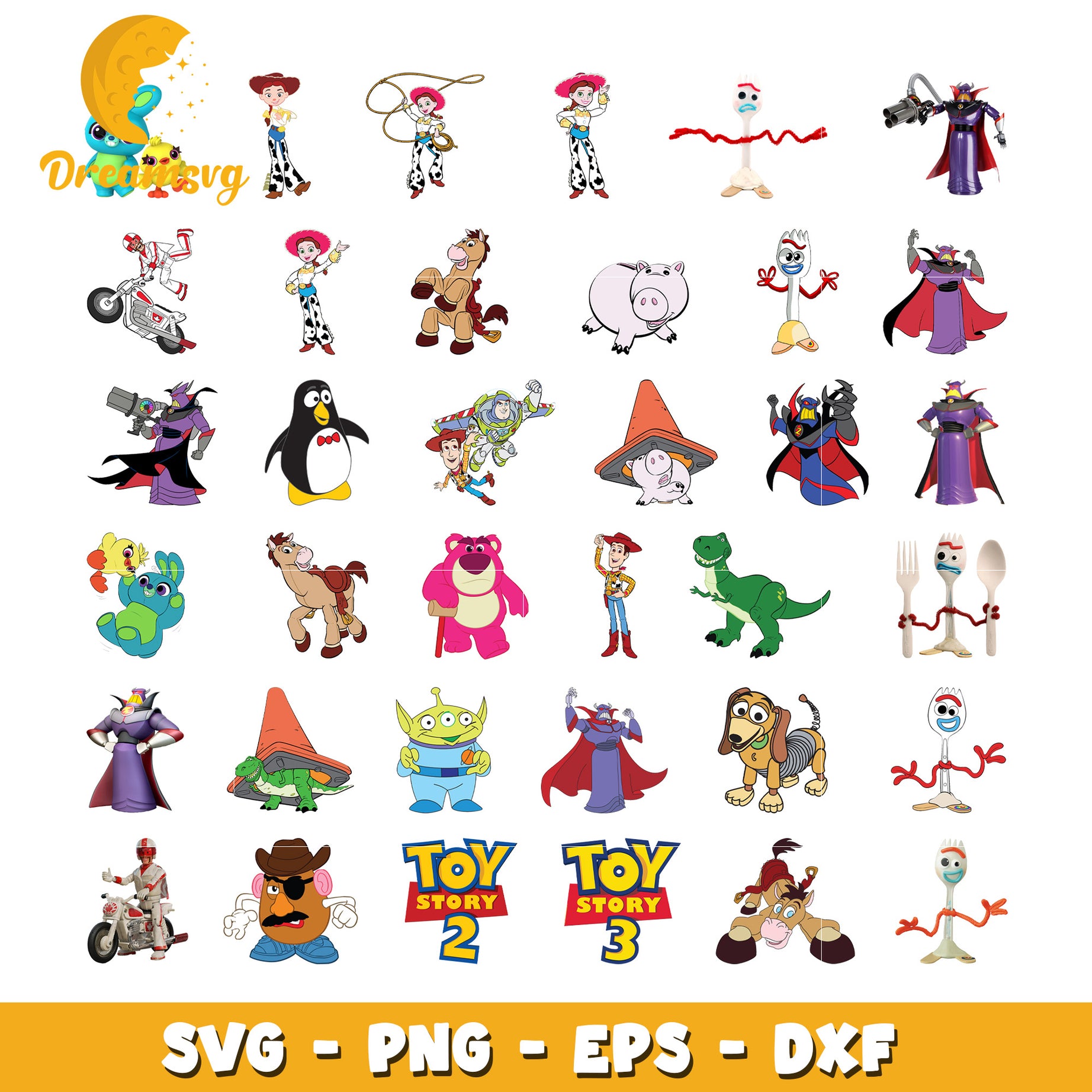 Toy Story characters bundle svg, disney cartoon characters svg