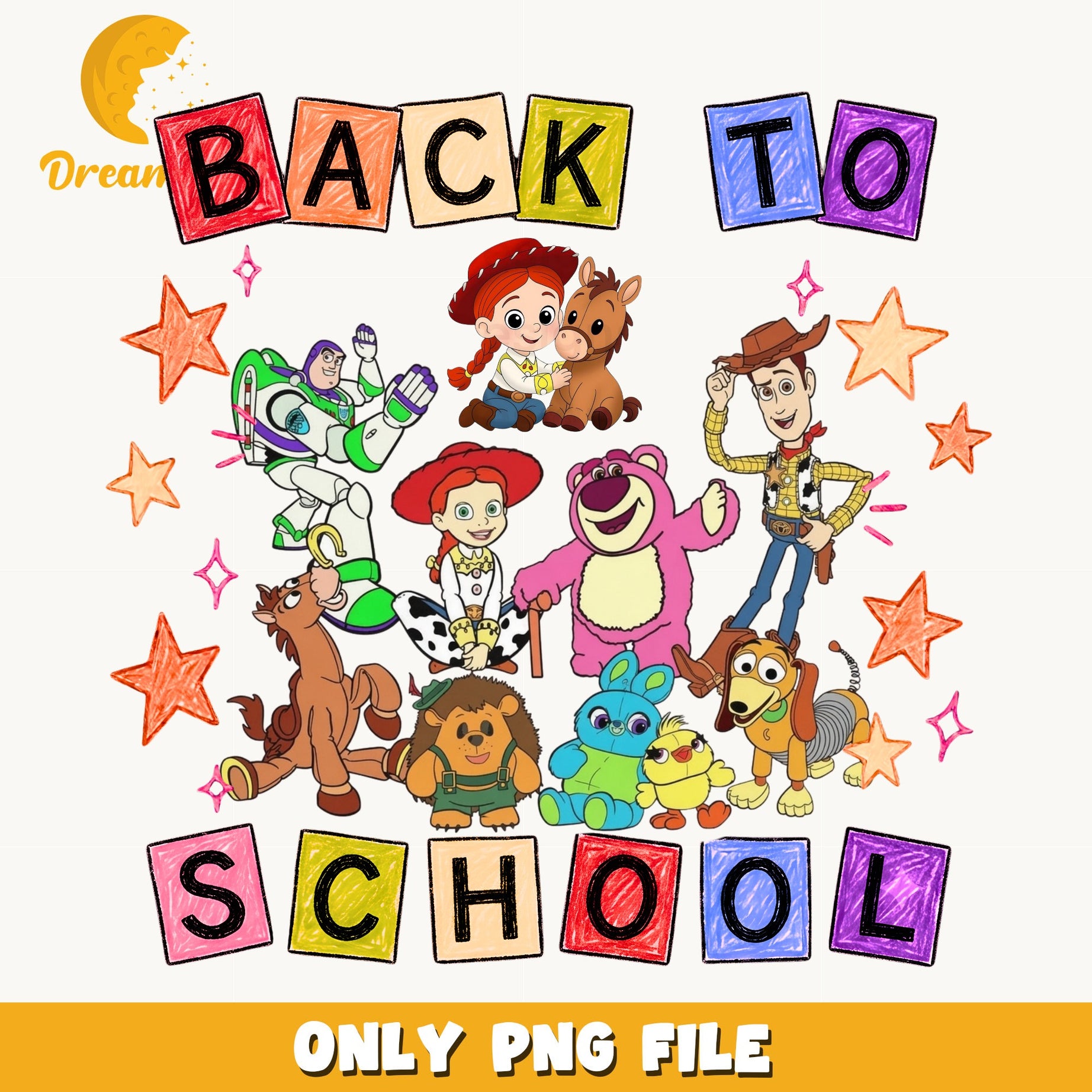 Toy Story Back To School PNG, Woody Buzz Lightyear PNG, Disney PNG