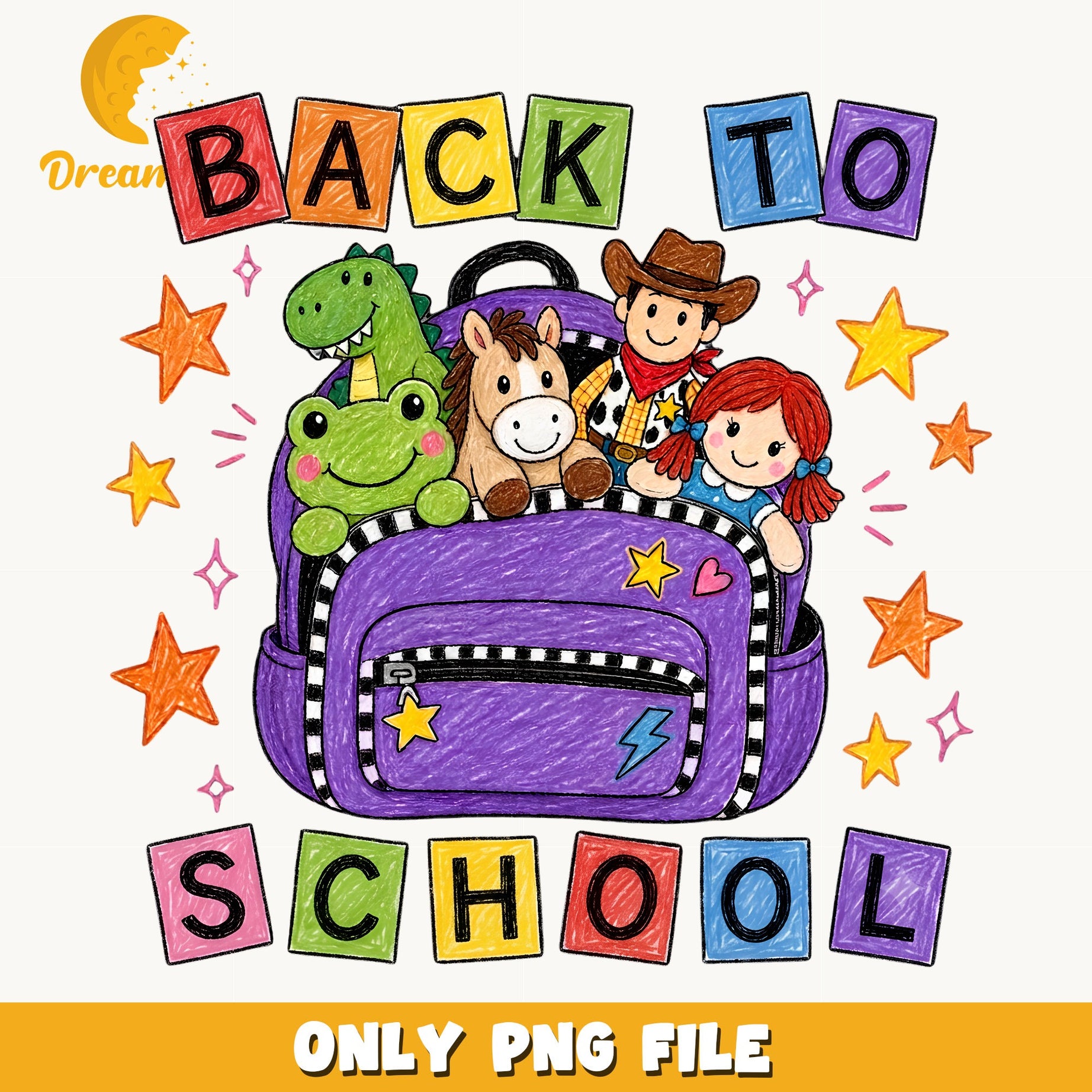 Toy Story Back To School PNG, Woody Jessie School PNG, Kids PNG