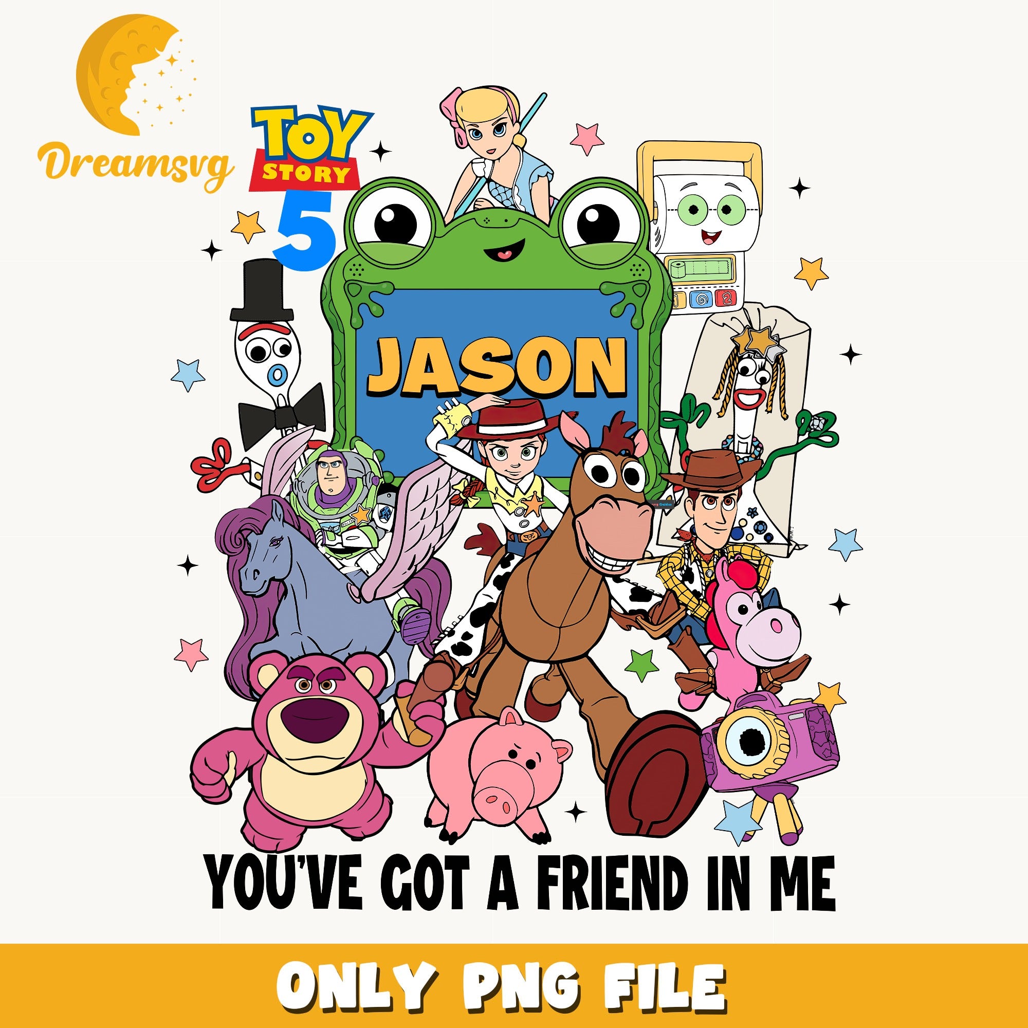 Toy Story Characters Custom Name PNG, Disney Birthday PNG, Woody Buzz PNG