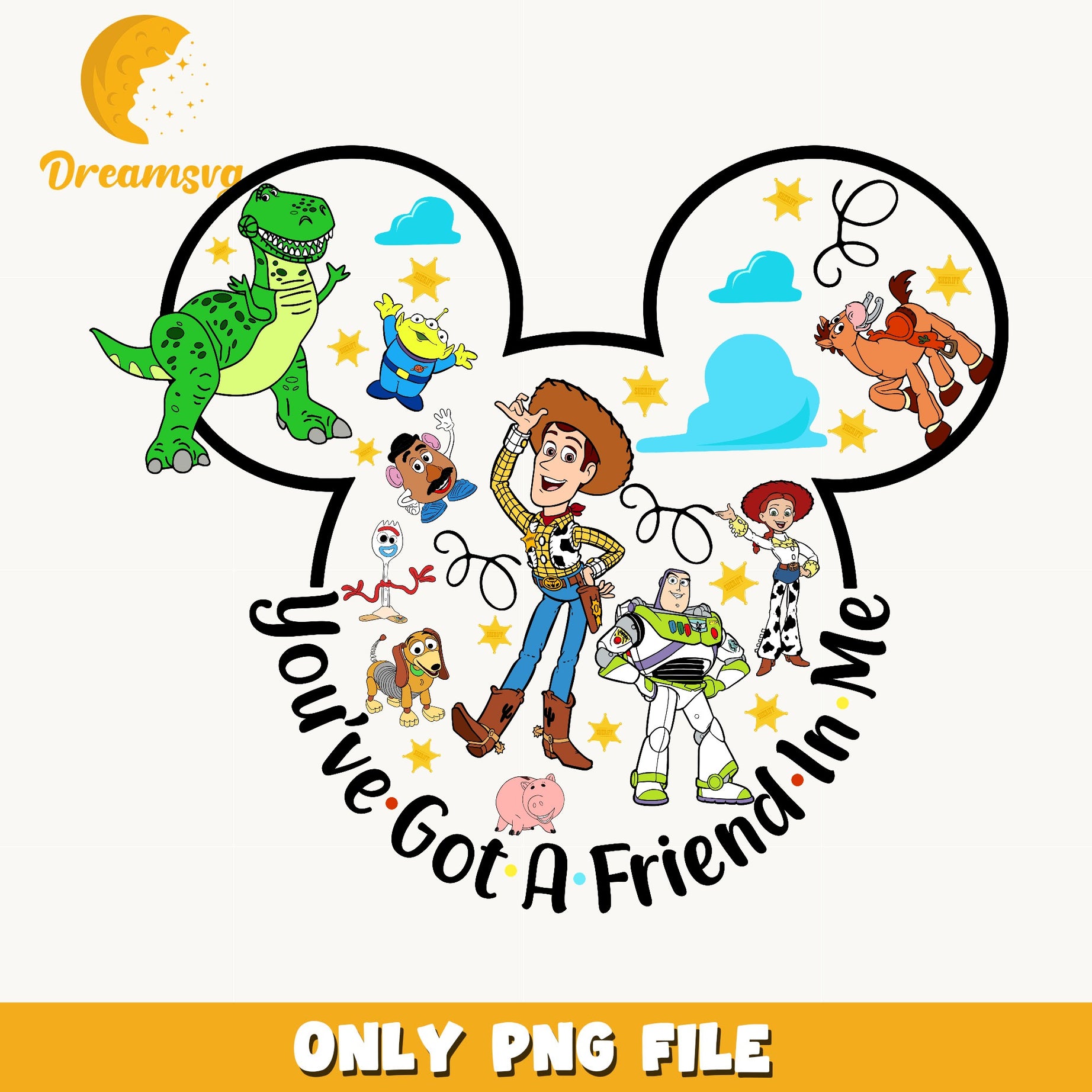 Toy Story Mickey Ears PNG, You've Got A Friend In Me PNG, Disney PNG