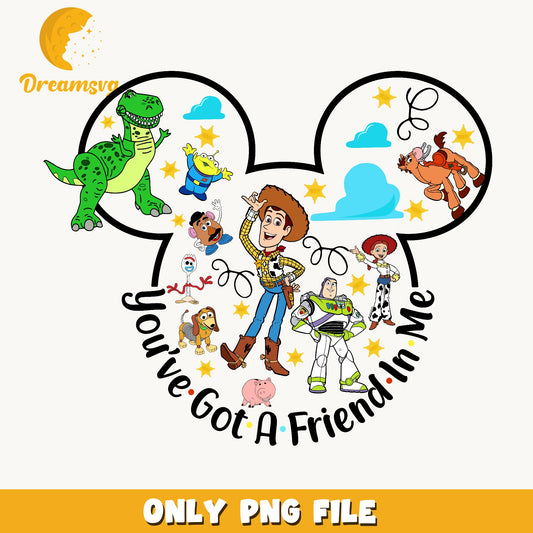 Toy Story Mickey Ears PNG, You've Got A Friend In Me PNG, Disney PNG