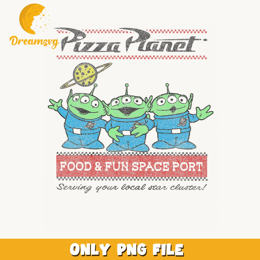 Toy Story Pizza Planet Aliens PNG, Disney Pixar Design, Retro PNG
