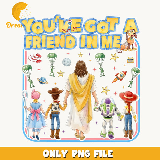 Toy Story You've Got A Friend In Me PNG, Jesus PNG, Woody Buzz PNG