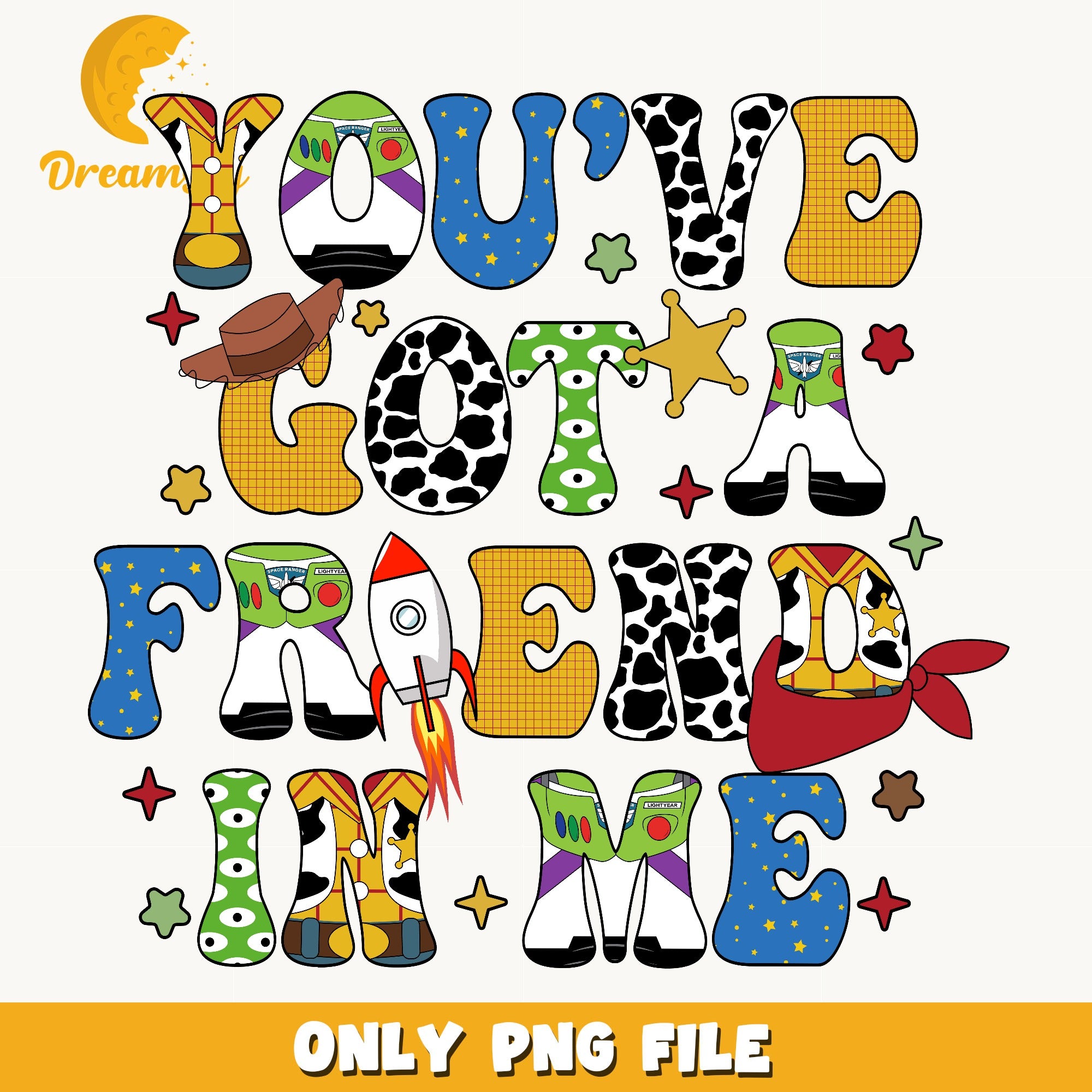 Toy Story You've Got A Friend In Me PNG, Woody Buzz Lightyear PNG, Disney PNG