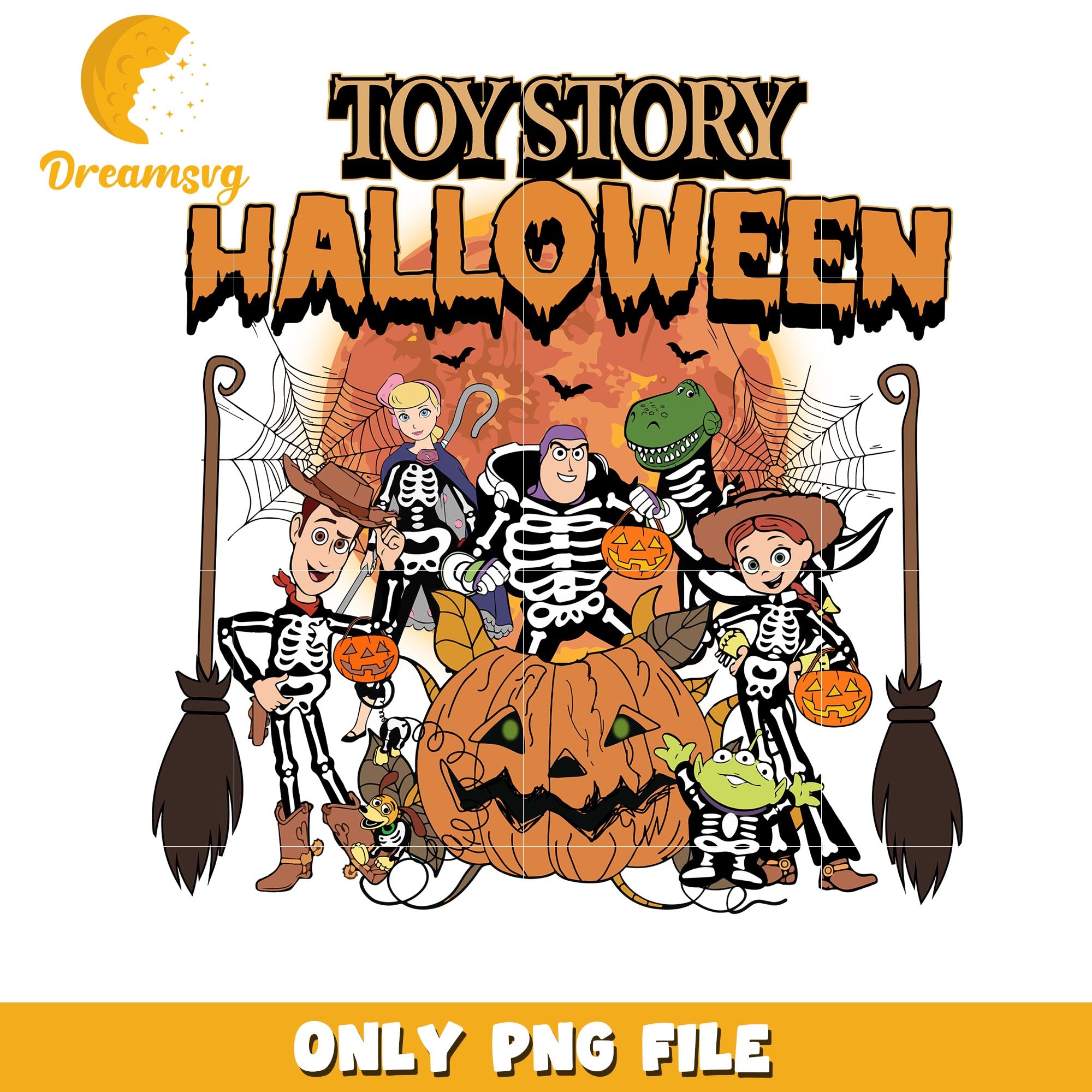 Toy story halloween skeleton squad png, Disney world halloween vibes png