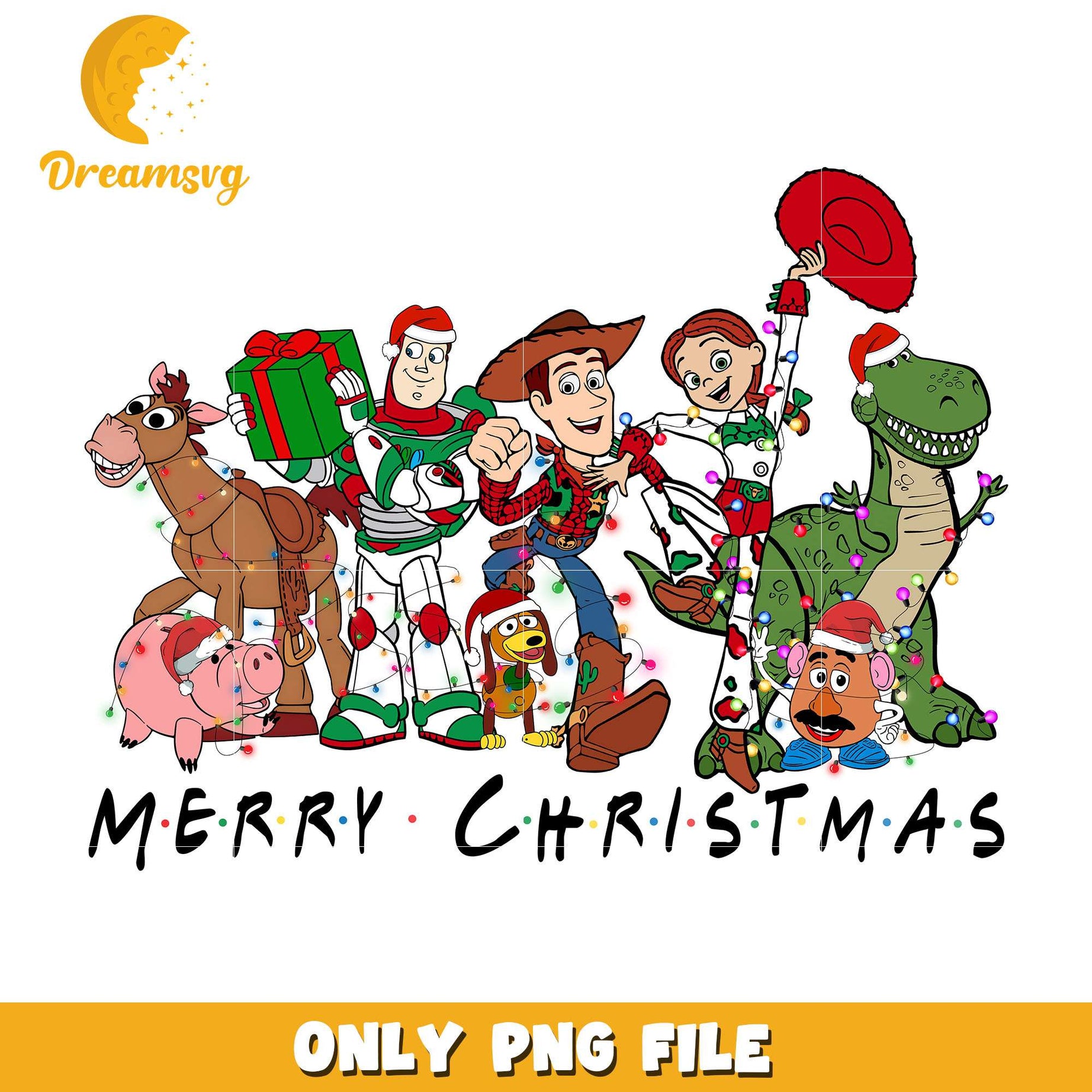 Toy story merry christmas png, disney png, christmas png