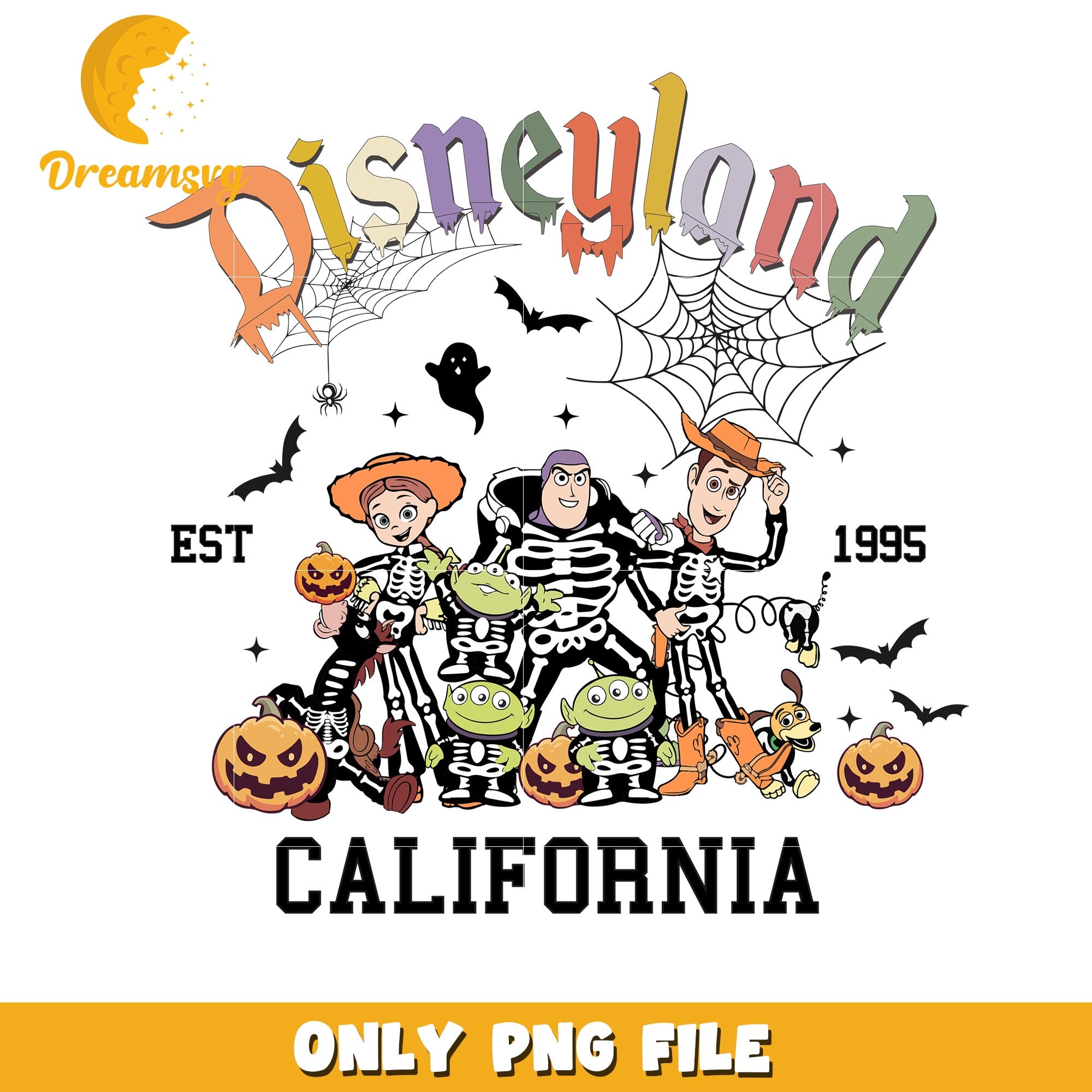 Toy story skeleton halloween Disneyland png, Disney friends halloween vibes png