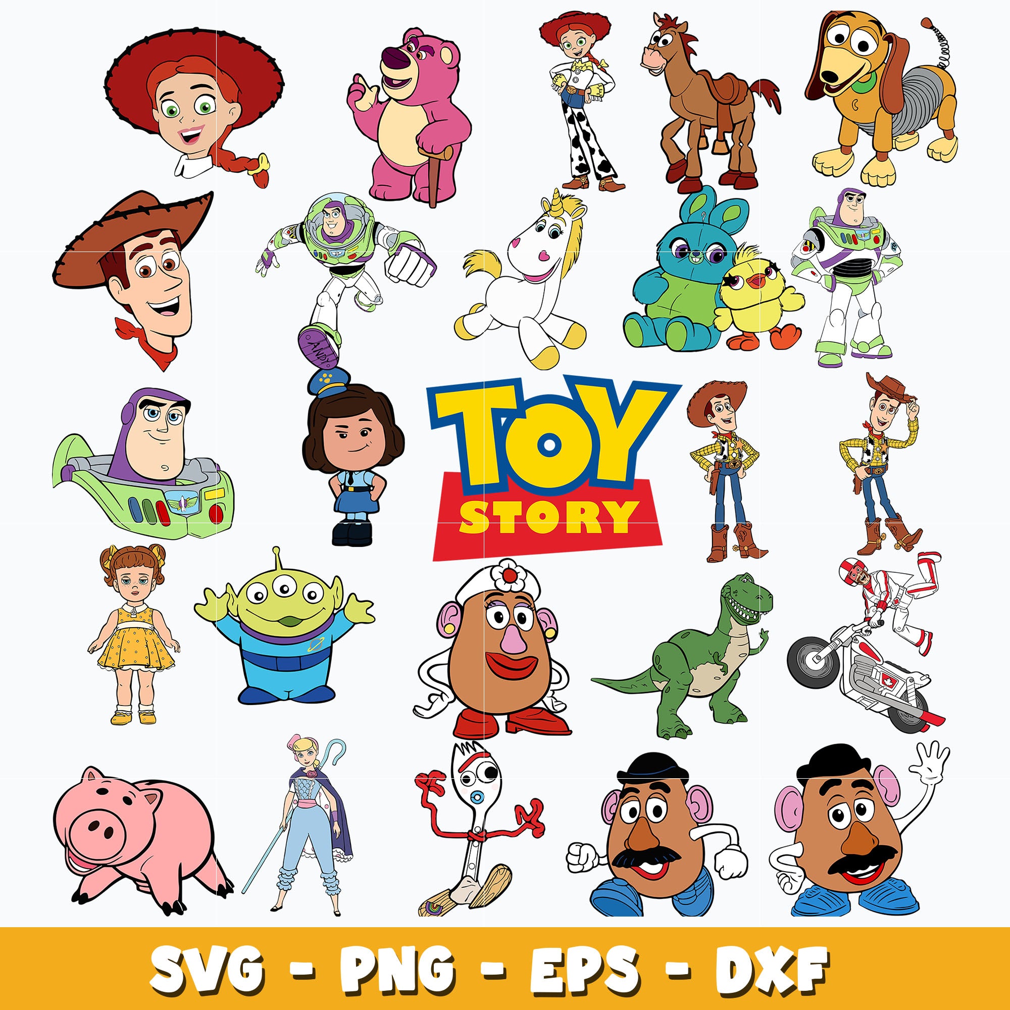 Toy story character bundle svg, Toy Story svg, Disney cartoon svg, Dig ...