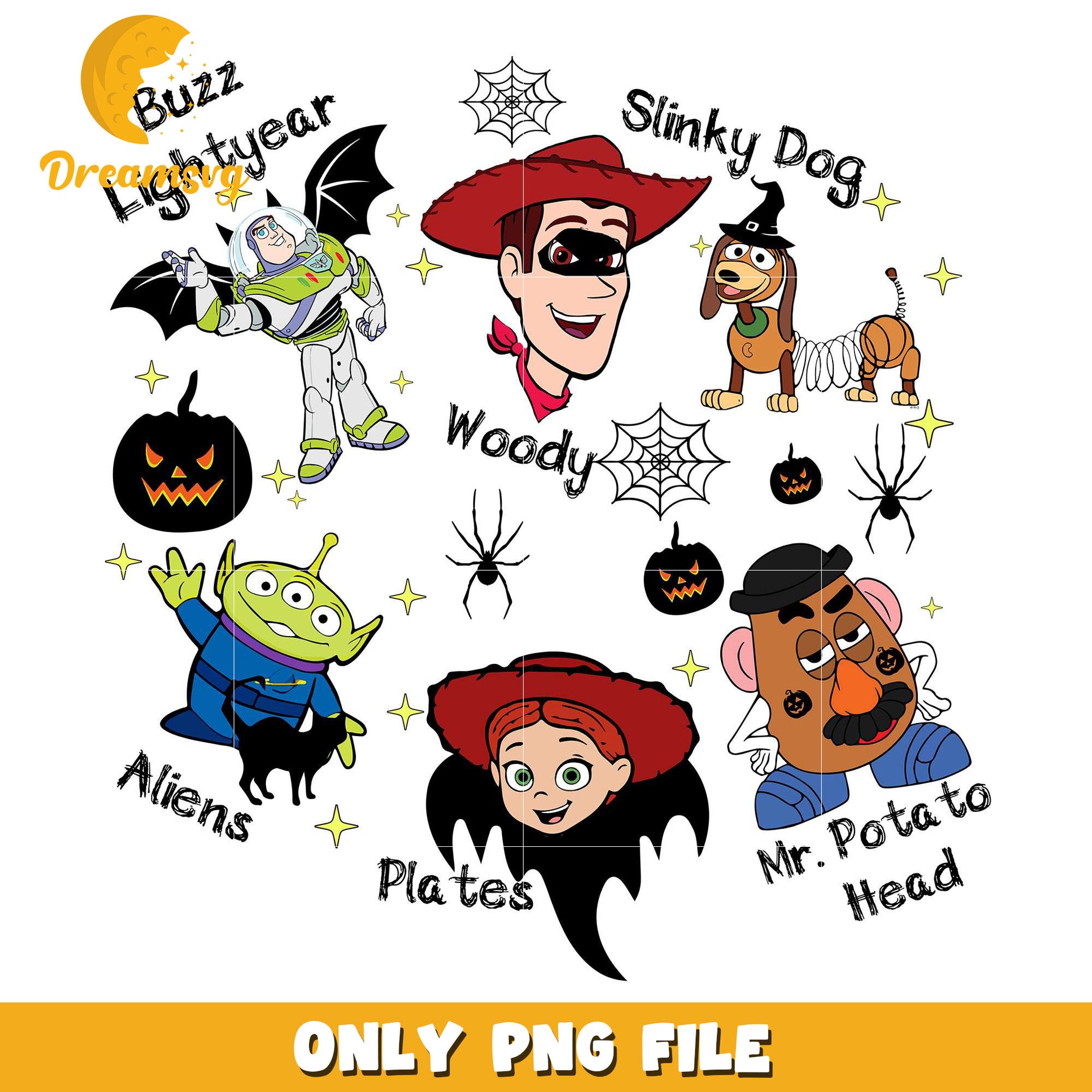 Toy story characters png, halloween kills​​​ png, halloween decorations​​ png