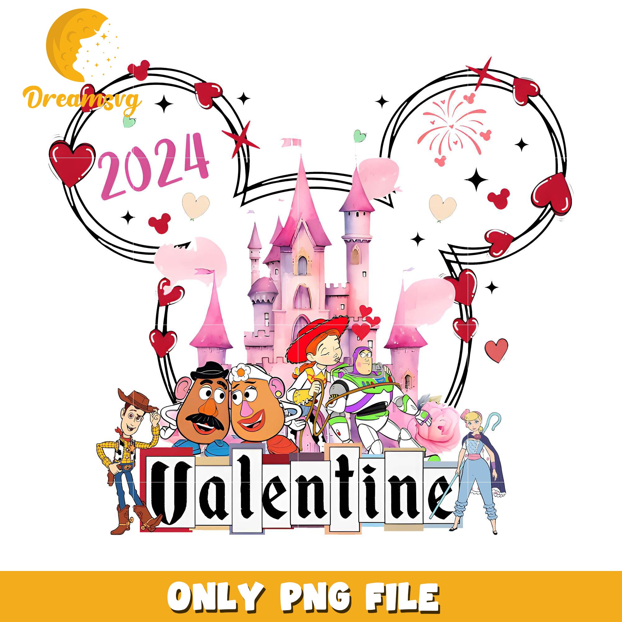 Toy story characters valentine 2024 png, mickey head png