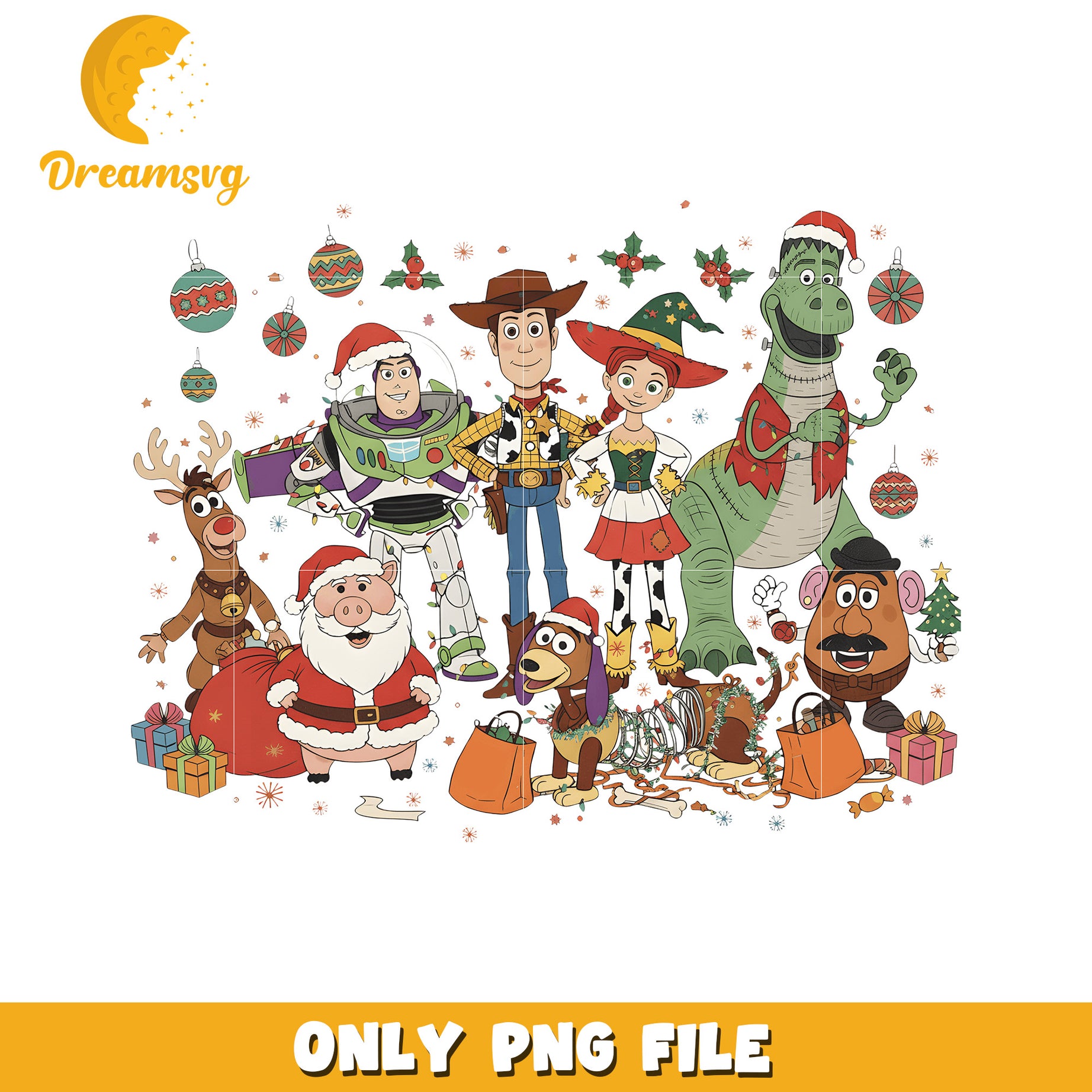 Toy story christmas png, christmas​ png, grinch png