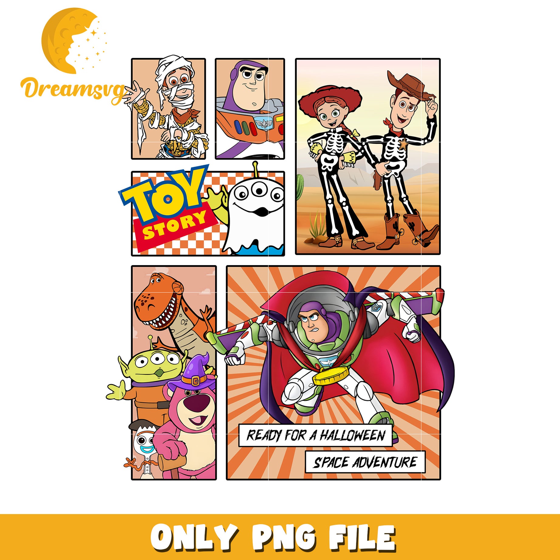 Toy story halloween png, halloween quotes png, halloween toys png