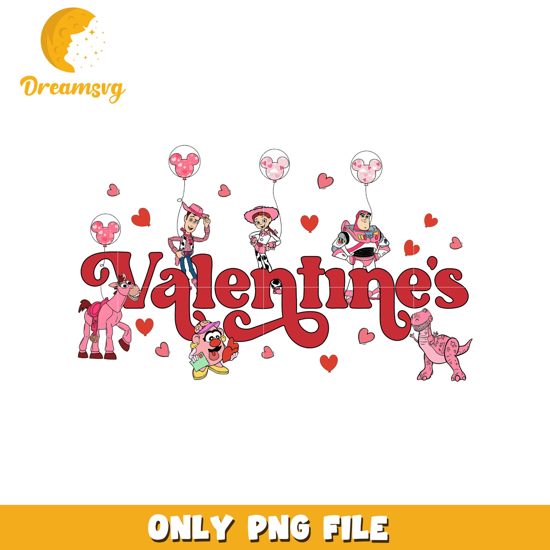 Toy story mickey balloon png, cartoon png, valentine png