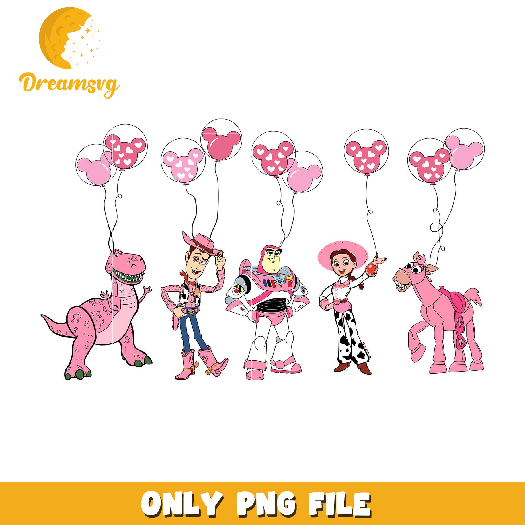 Toy story mickey balloon png, valentine png, disney png