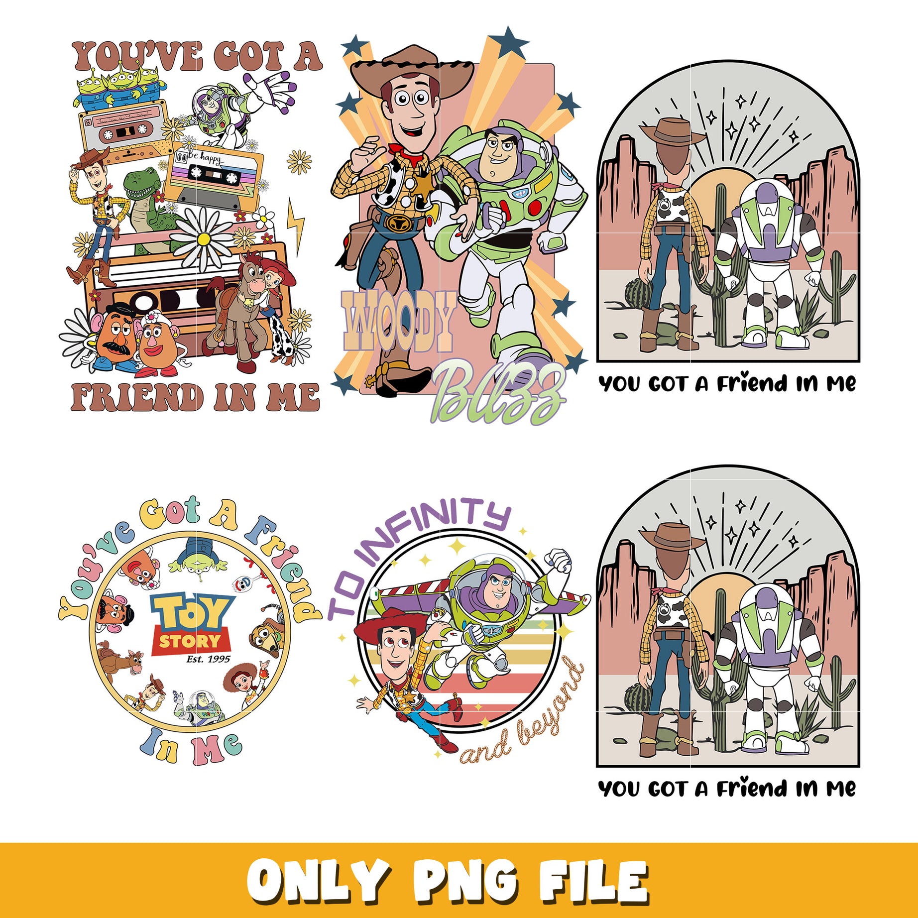 Disney Toy Story bundle png, Toy Story png, Disney cartoon png, Digital download  