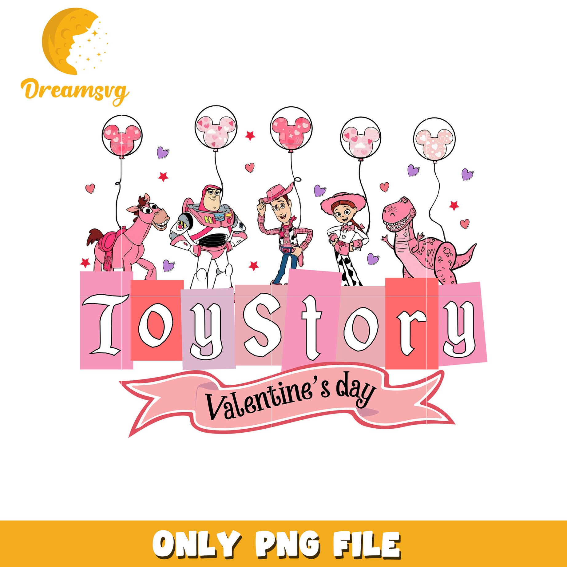 Toy story valentine's day png, cartoon png, valentine png