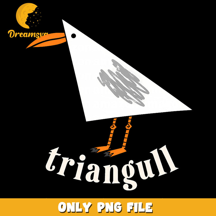 Triangull Design PNG, Funny Bird Art, Unique Style PNG