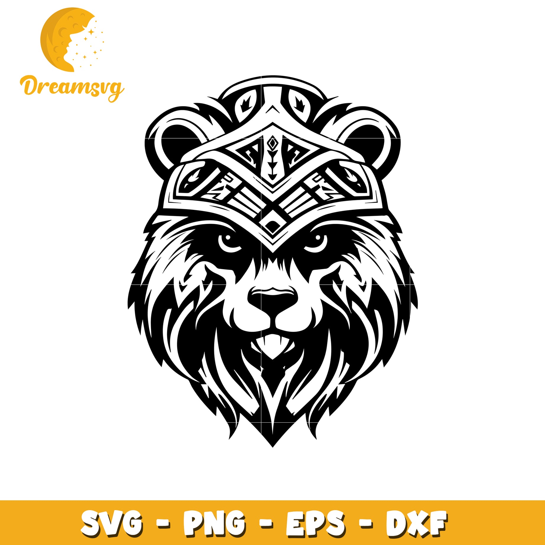 Tribal Bear SVG PNG EPS DXF