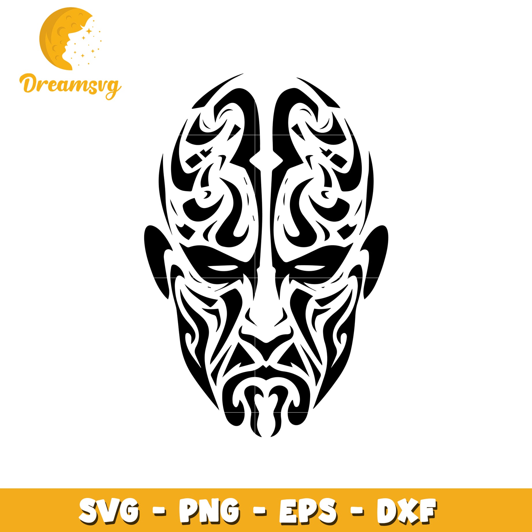 Tribal Face Mask PNG, SVG, EPS, DXF Files
