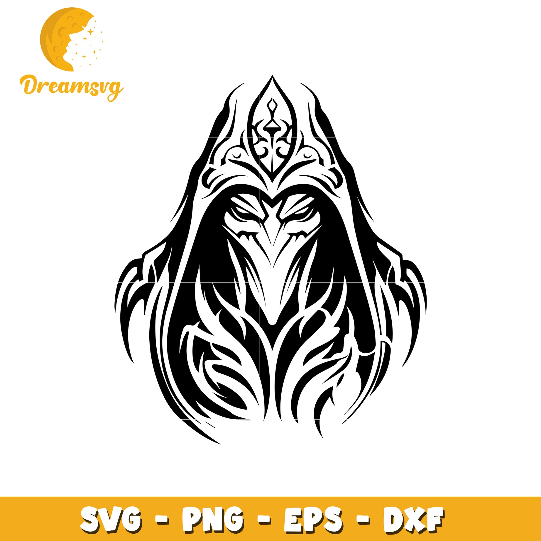 Tribal Hooded Figure SVG Cut File