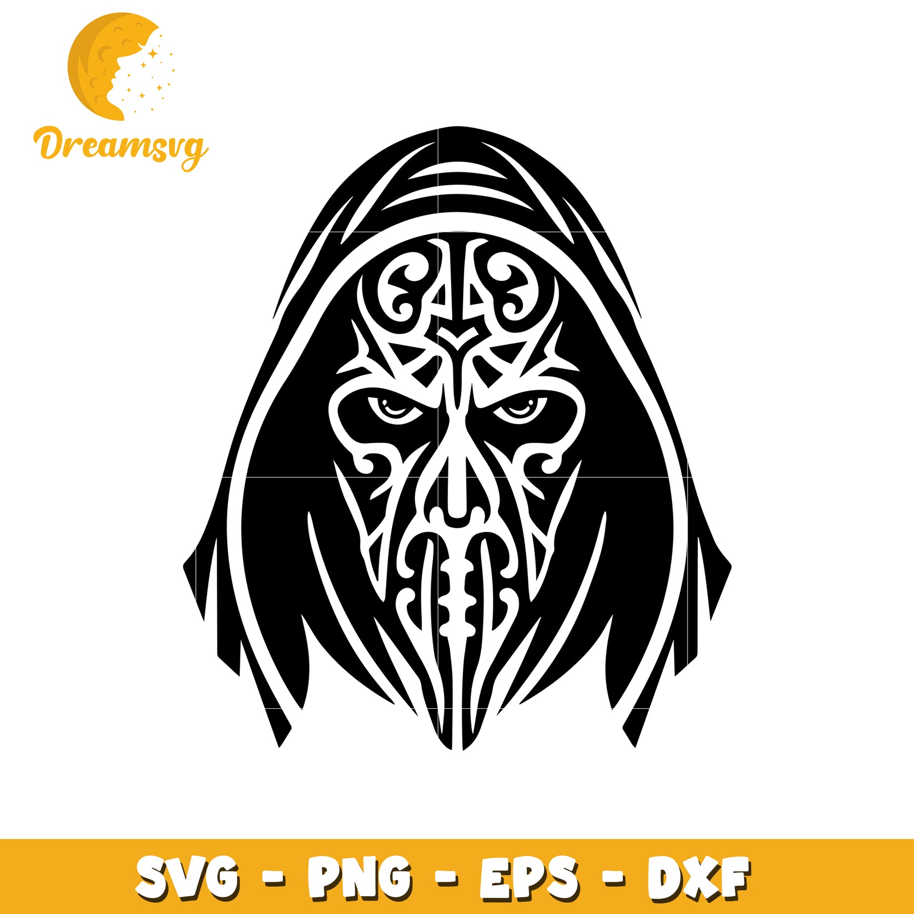 Tribal Hooded Mask SVG Cut File