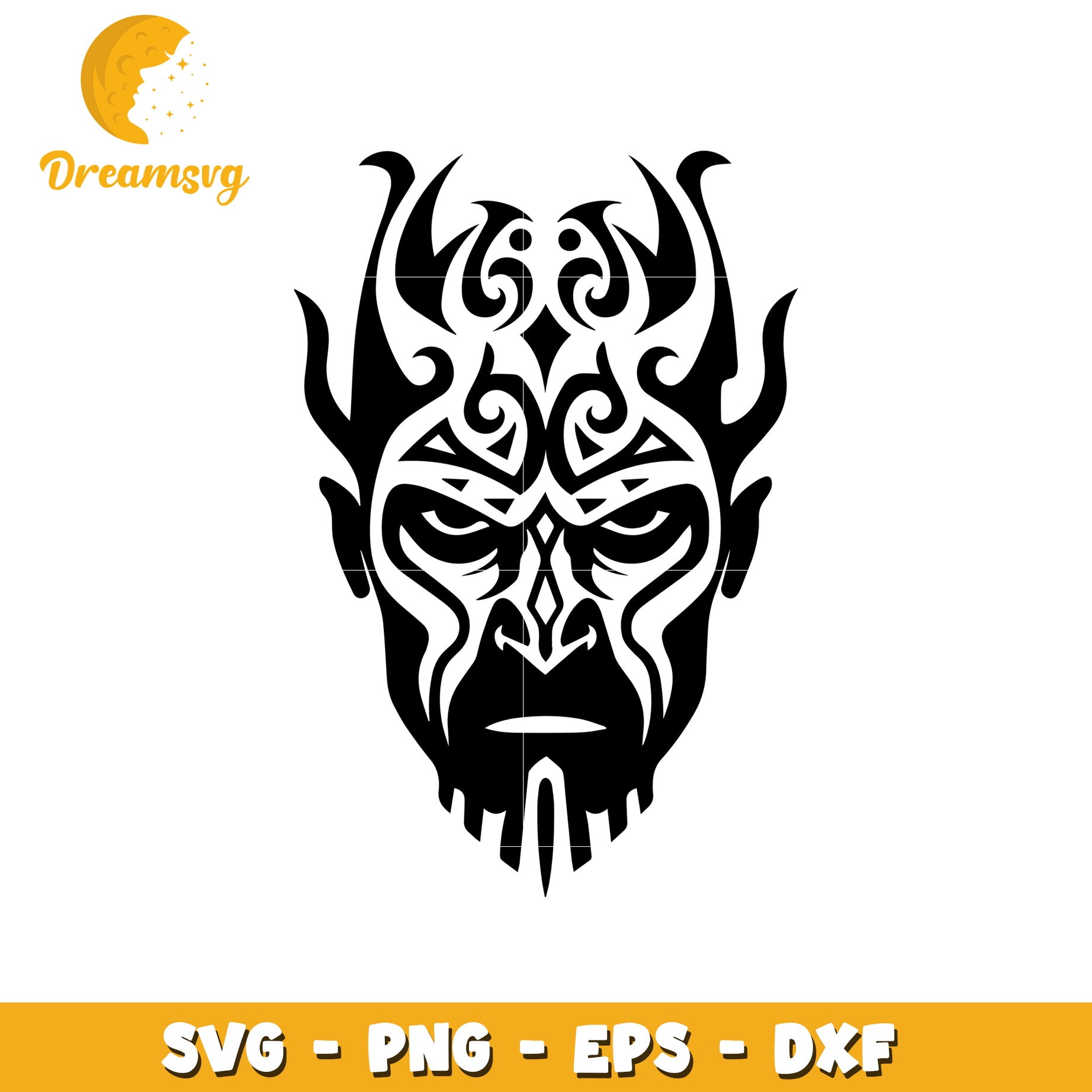 Tribal Mask SVG Design for Graphic and Craft Projects