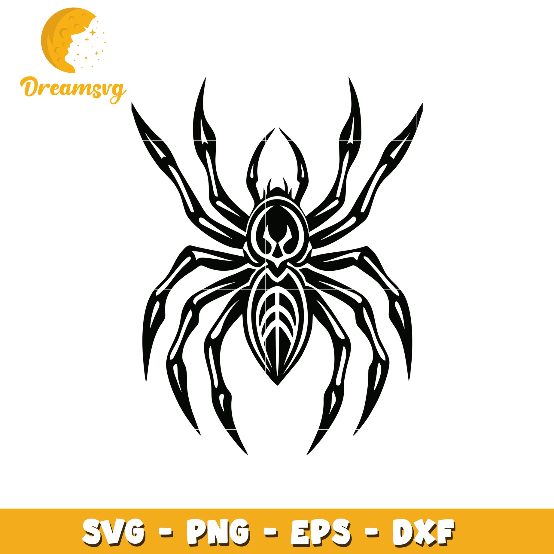 Tribal Spider SVG PNG EPS DXF