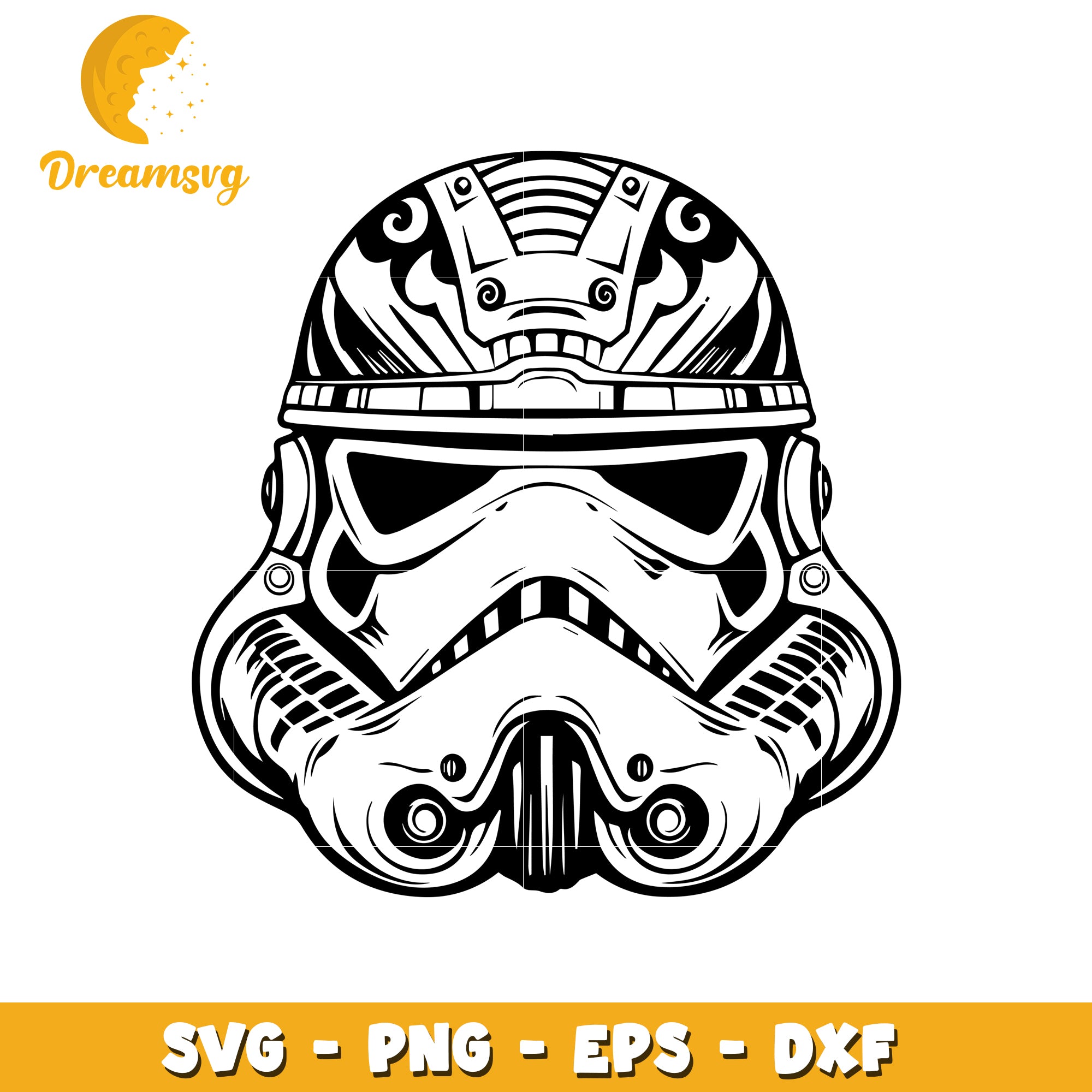 Tribal Stormtrooper Helmet SVG Cut File